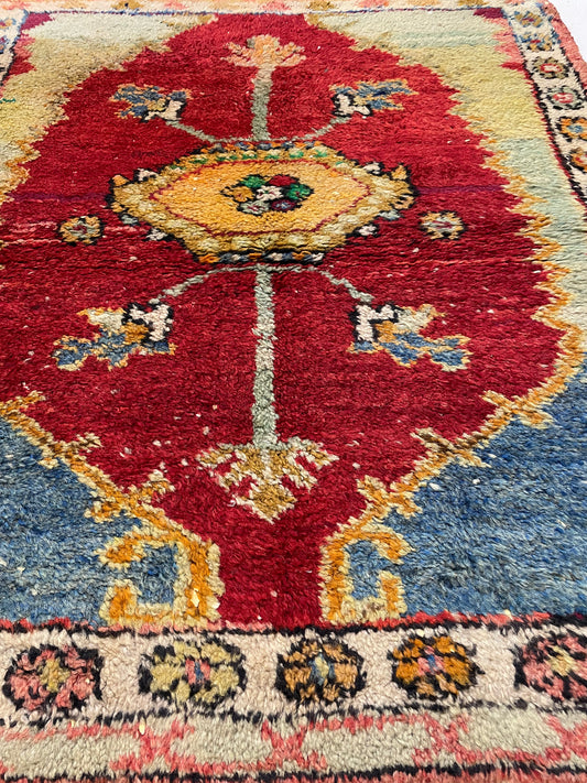 Hand-Knotted Wool Rug Turkish Oushak 2'10" x 3'4"