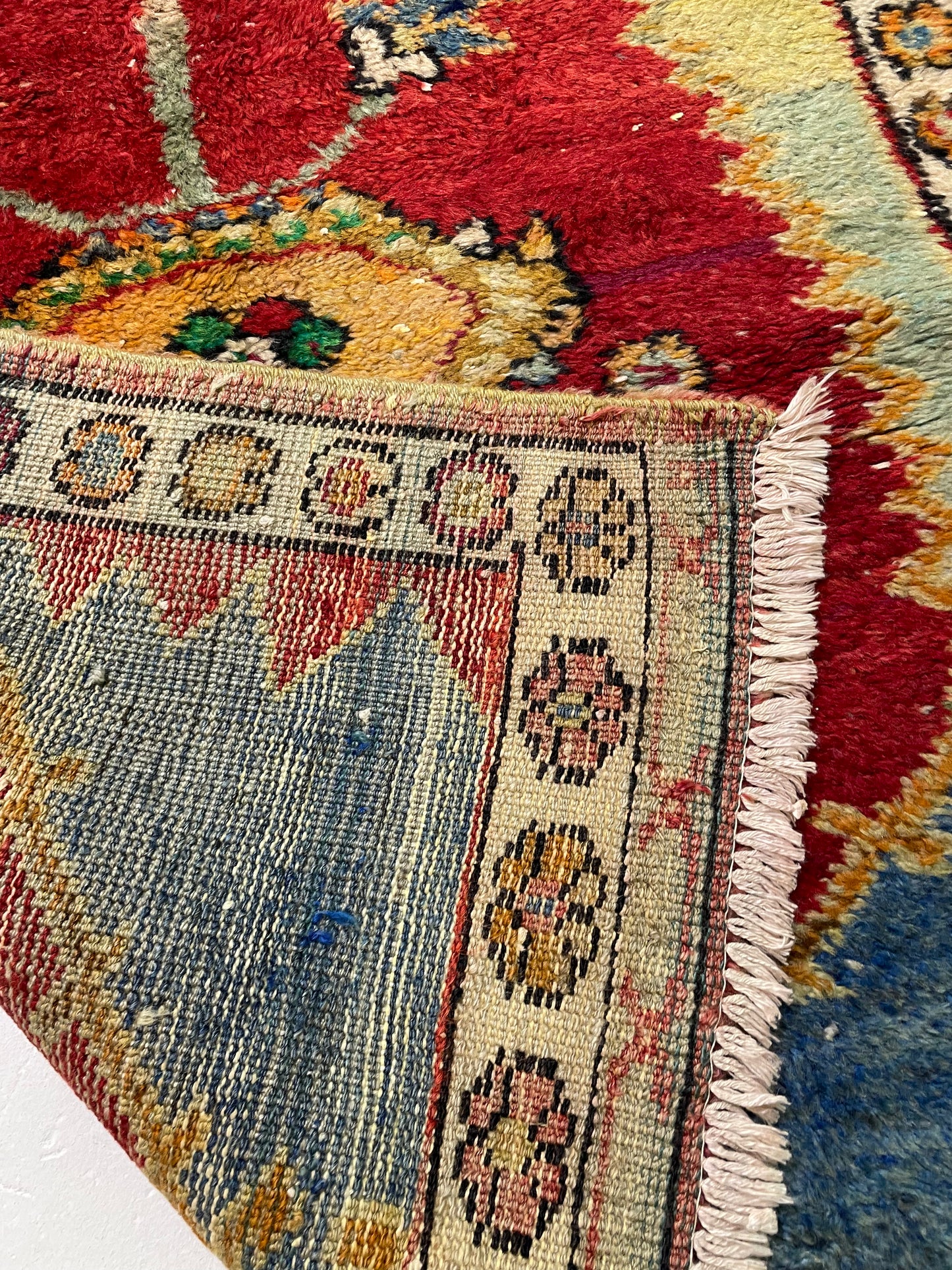Hand-Knotted Wool Rug Turkish Oushak 2'10" x 3'4"