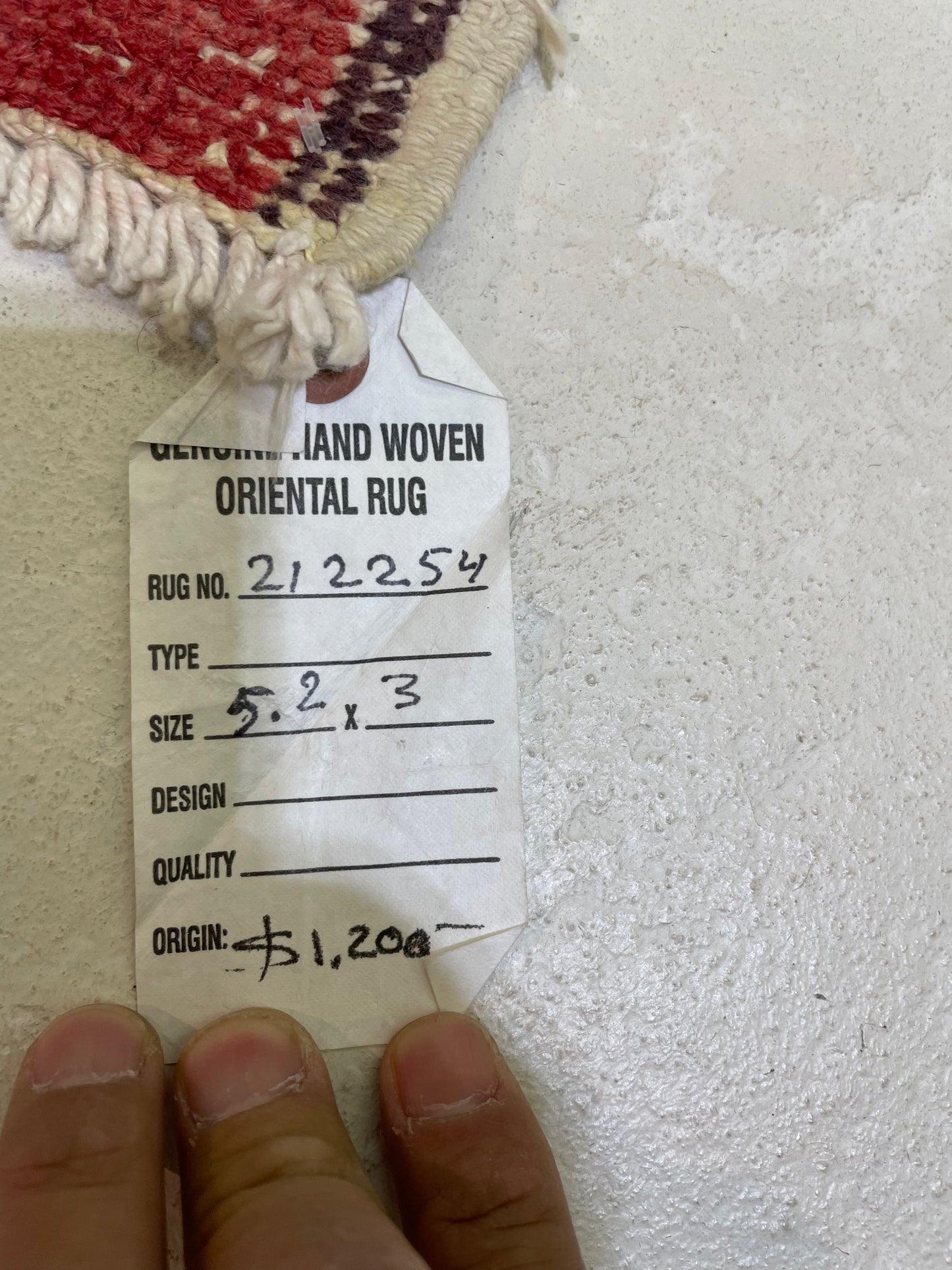 Hand-Knotted Wool Rug Turkish Oushak 3' x 5'2"