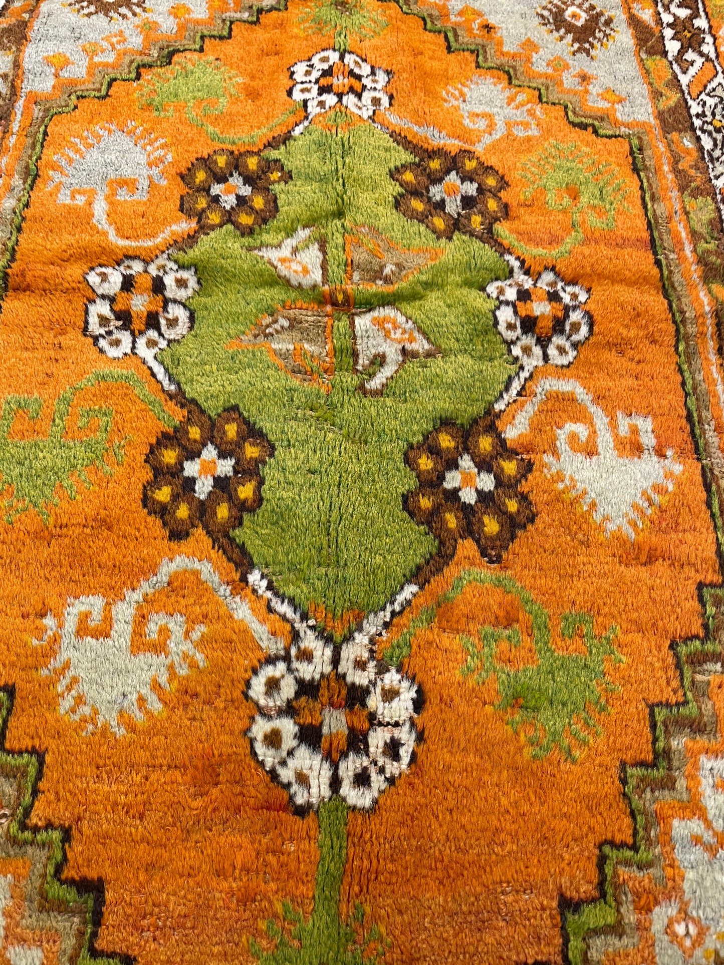 Hand-Knotted Wool Rug Turkish Oushak 2'11" x 5'1"