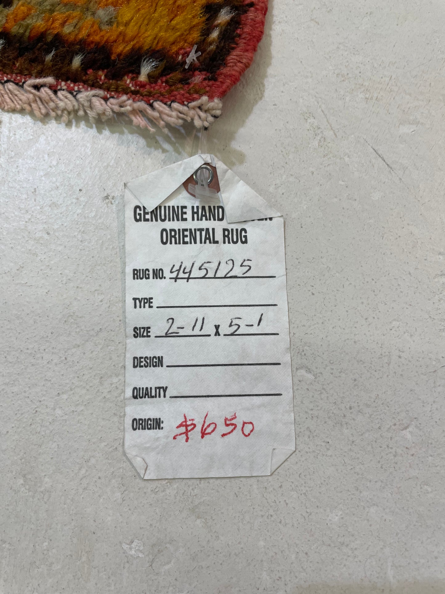 Hand-Knotted Wool Rug Turkish Oushak 2'11" x 5'1"