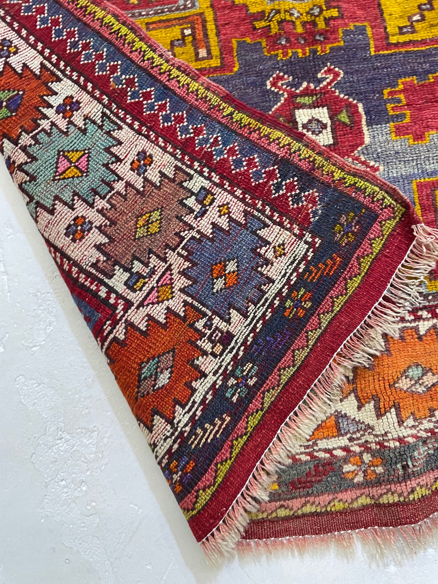 Hand-Knotted Wool Rug Turkish Oushak 3'6" x 5'