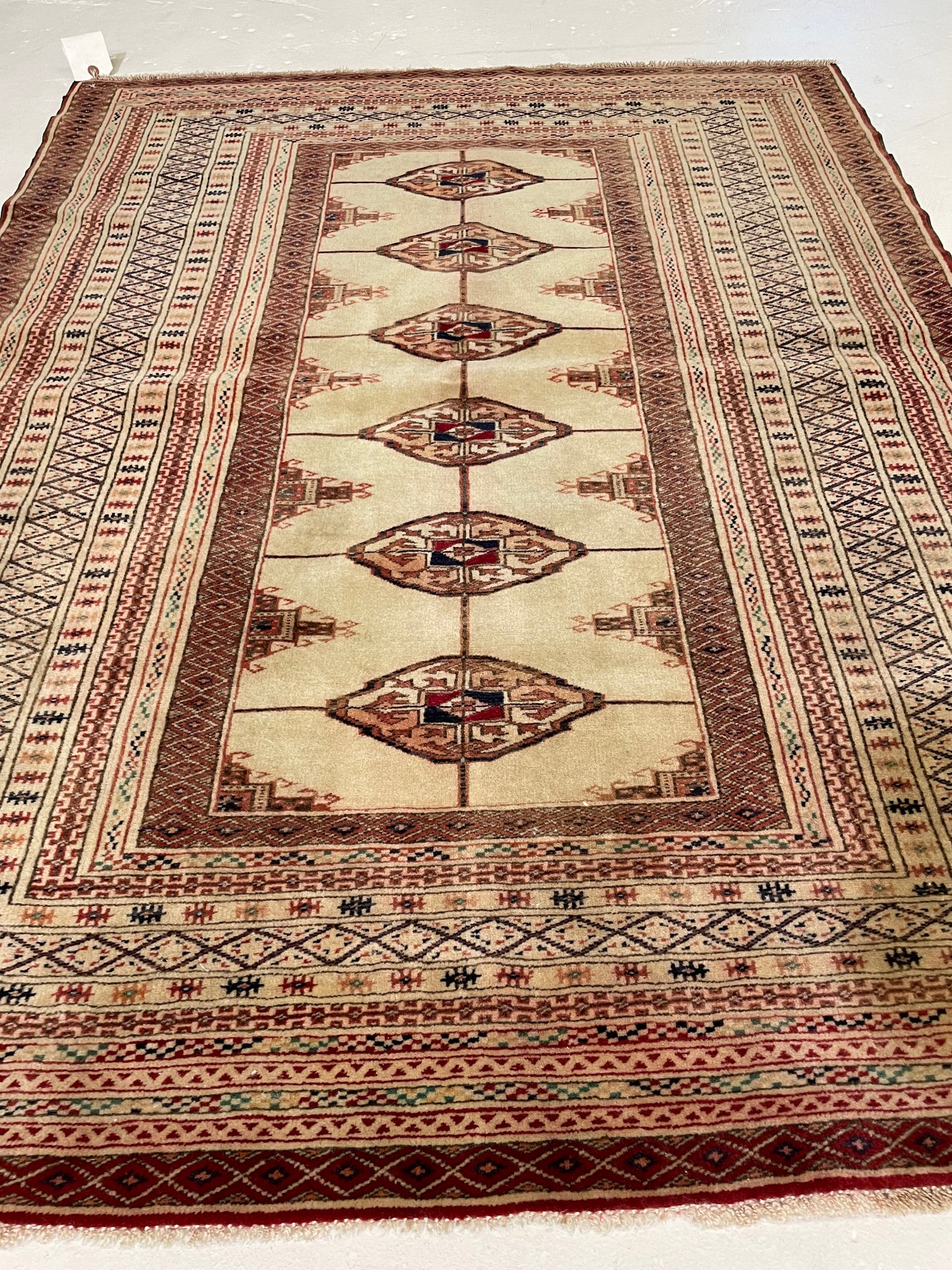 Hand-Knotted Wool Rug Turkish Oushak 3'3" x 4'3"