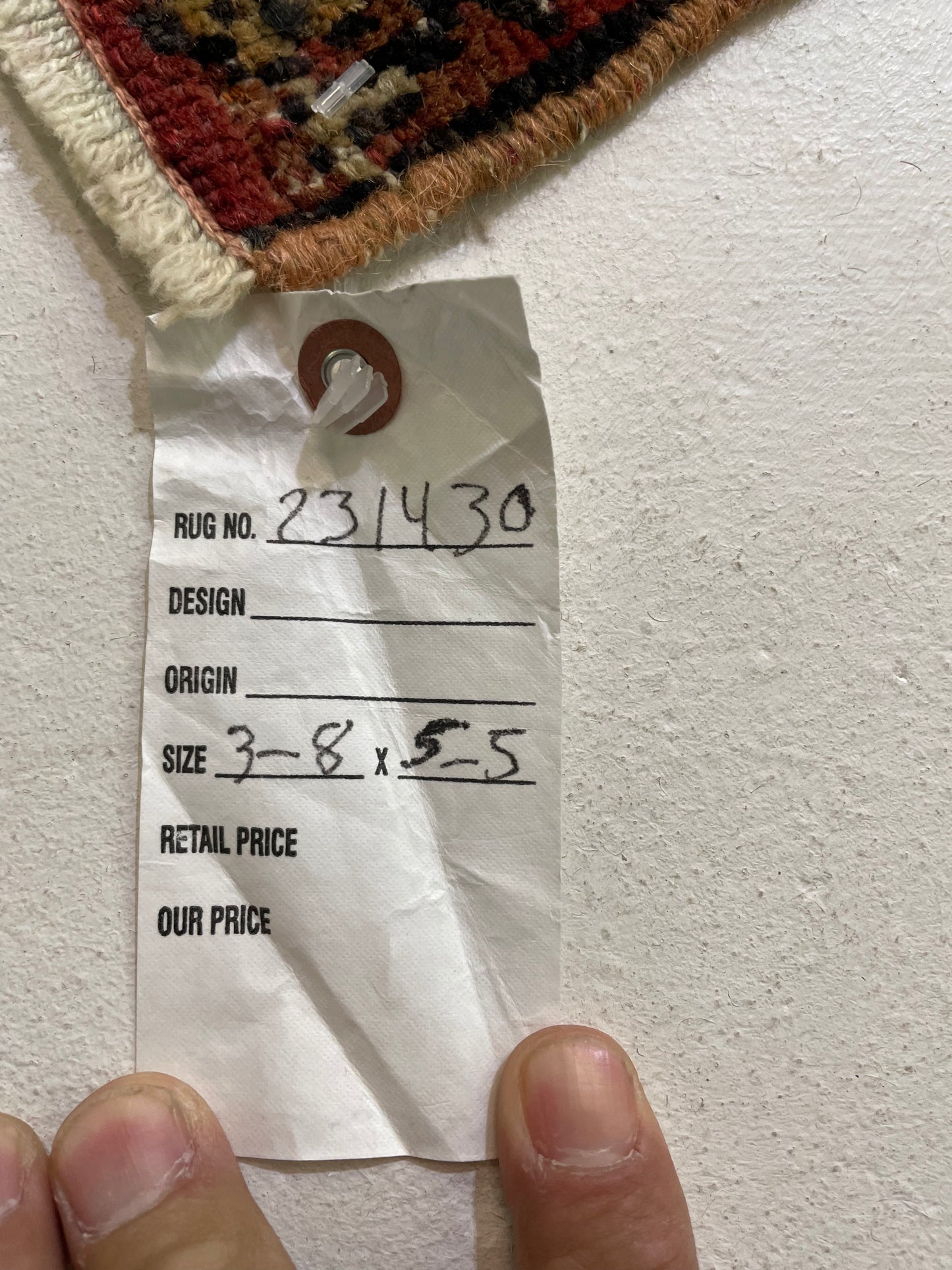 Hand-Knotted Wool Rug Turkish Oushak 3'8" x 5'5"