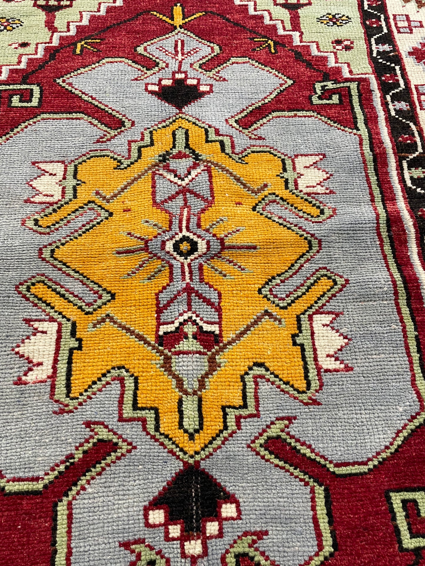 Hand-Knotted Wool Rug Turkish Oushak 3' x 4'11"