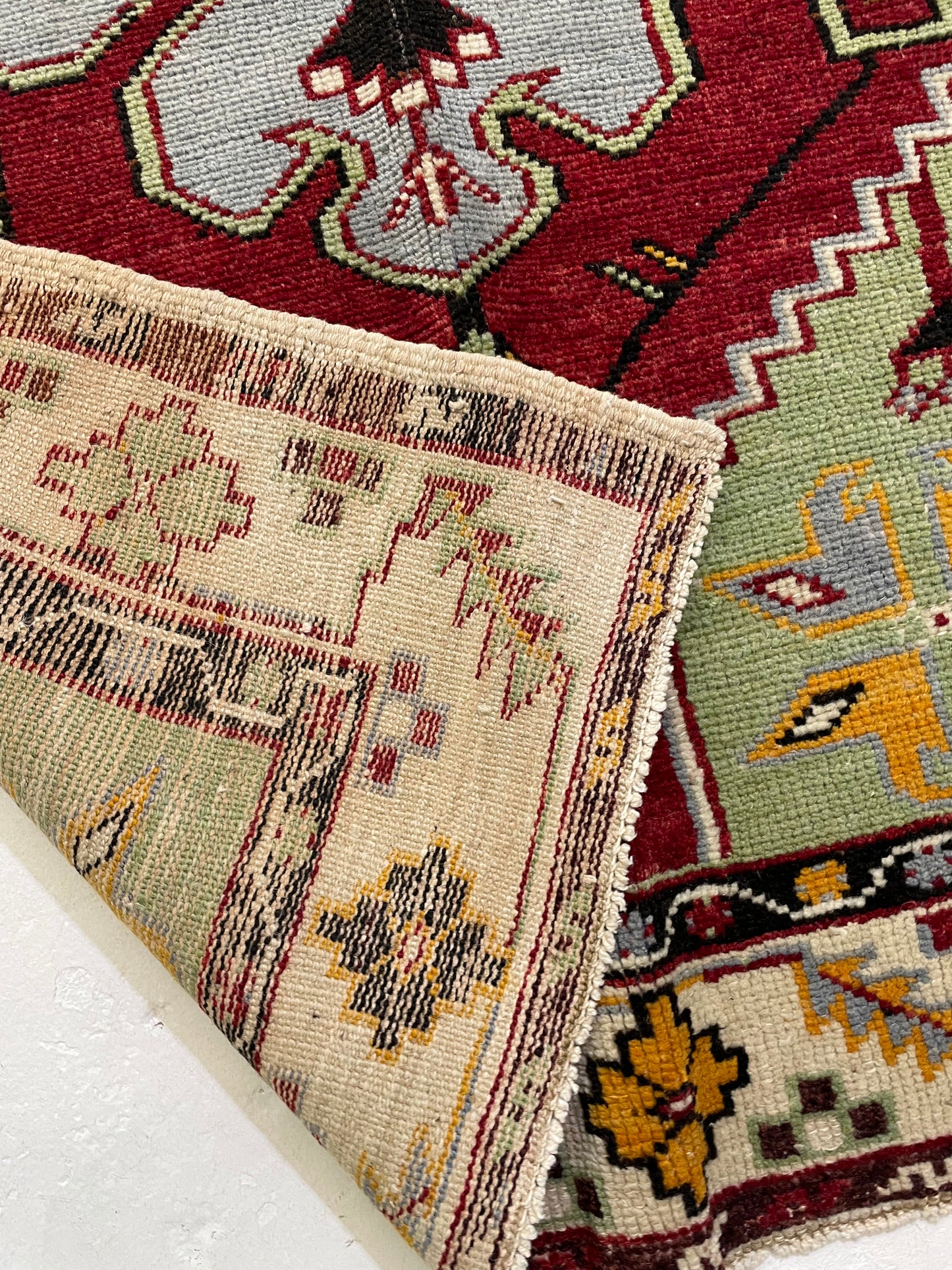 Hand-Knotted Wool Rug Turkish Oushak 3' x 4'11"