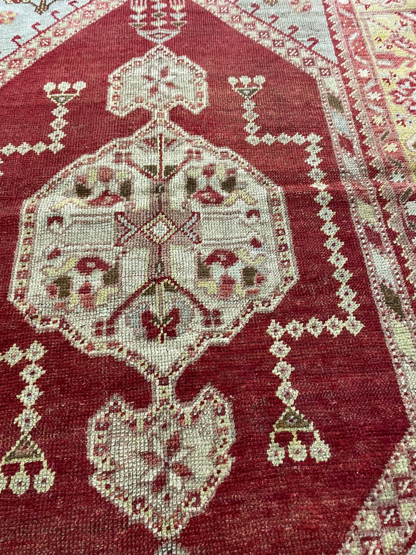 Hand-Knotted Wool Rug Turkish Oushak 3'2" x 5'3"