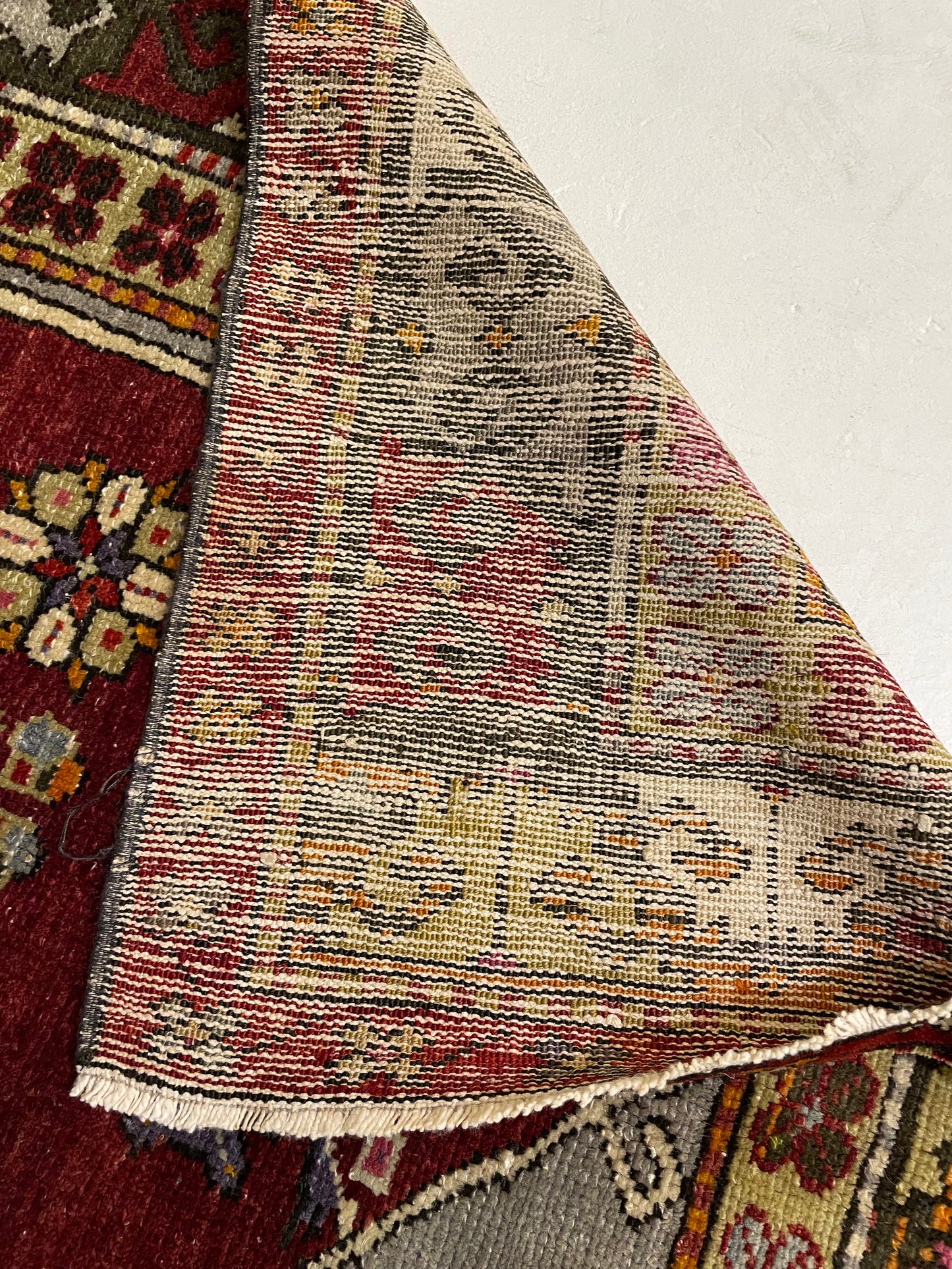 Hand-Knotted Wool Rug Turkish Oushak 3'2" x 4'11"