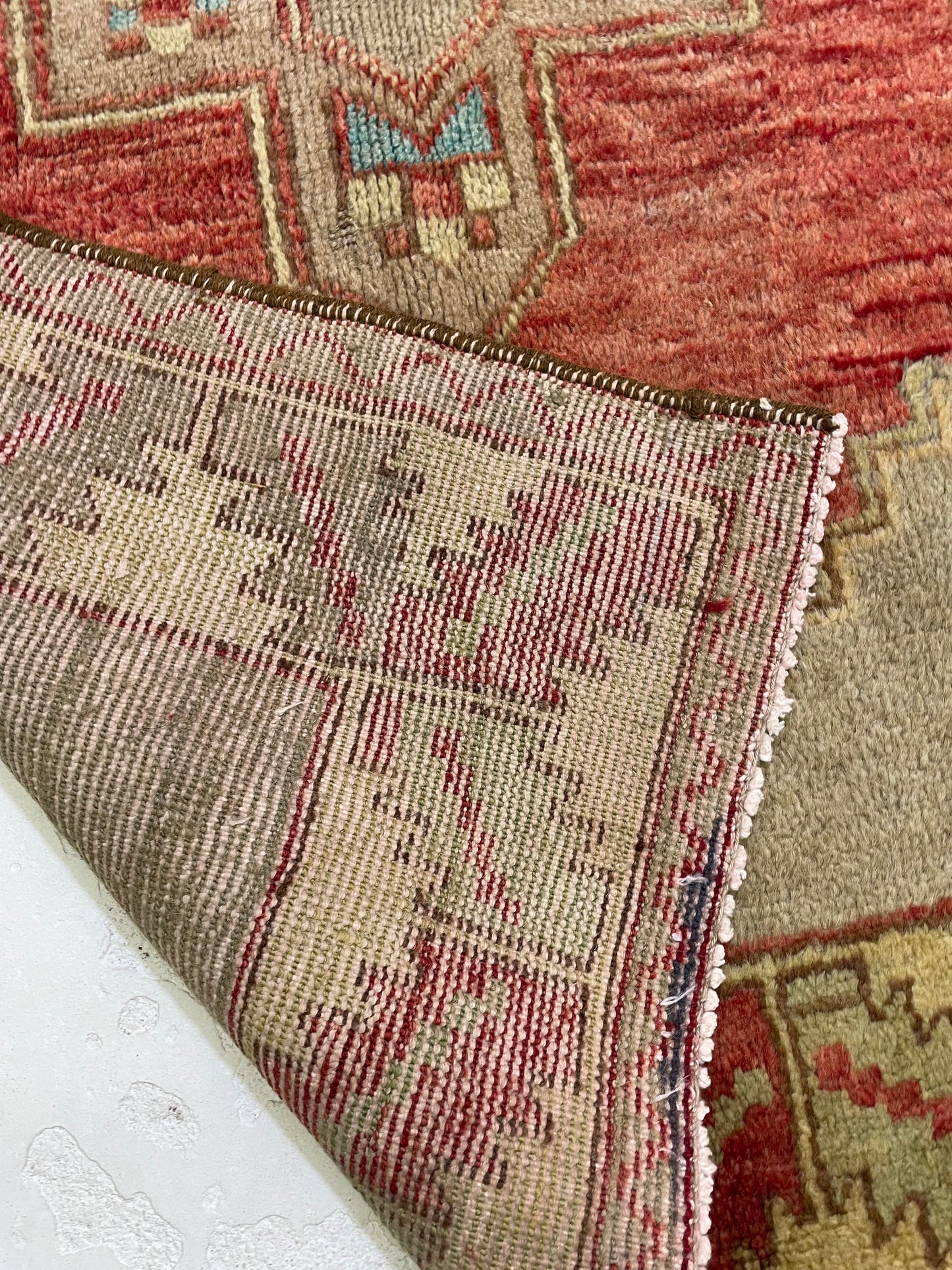 Hand-Knotted Wool Rug Turkish Oushak 2'10" x 5'2"