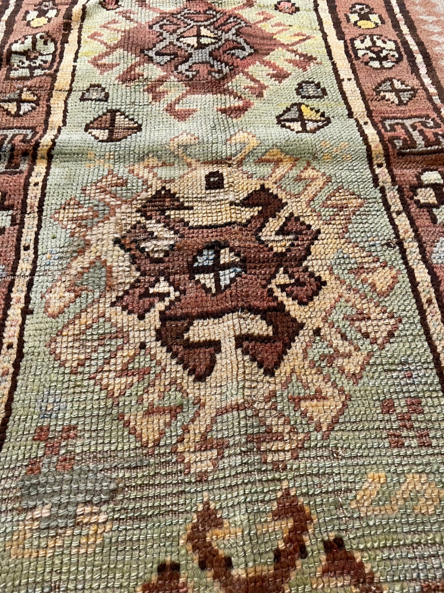 Hand-Knotted Wool Rug Turkish Oushak 2'7" x 5'7"