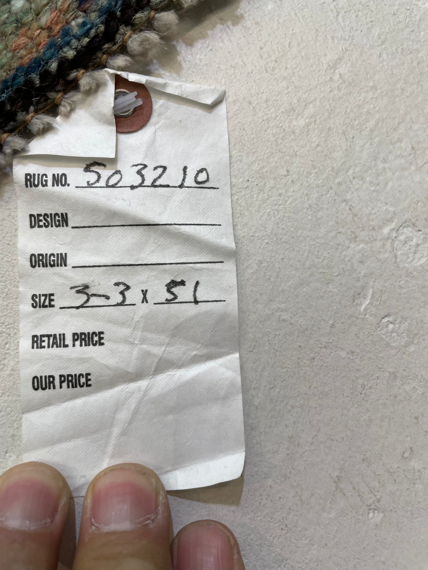 Hand-Knotted Wool Rug Turkish Oushak 3'3" x 5'1"