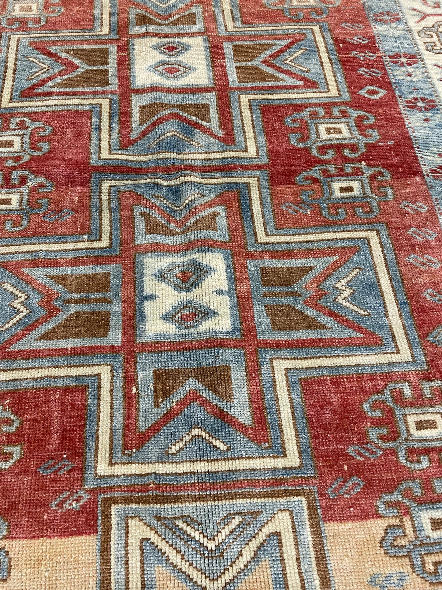 Hand-Knotted Wool Rug Turkish Oushak 3'3" x 5'5"