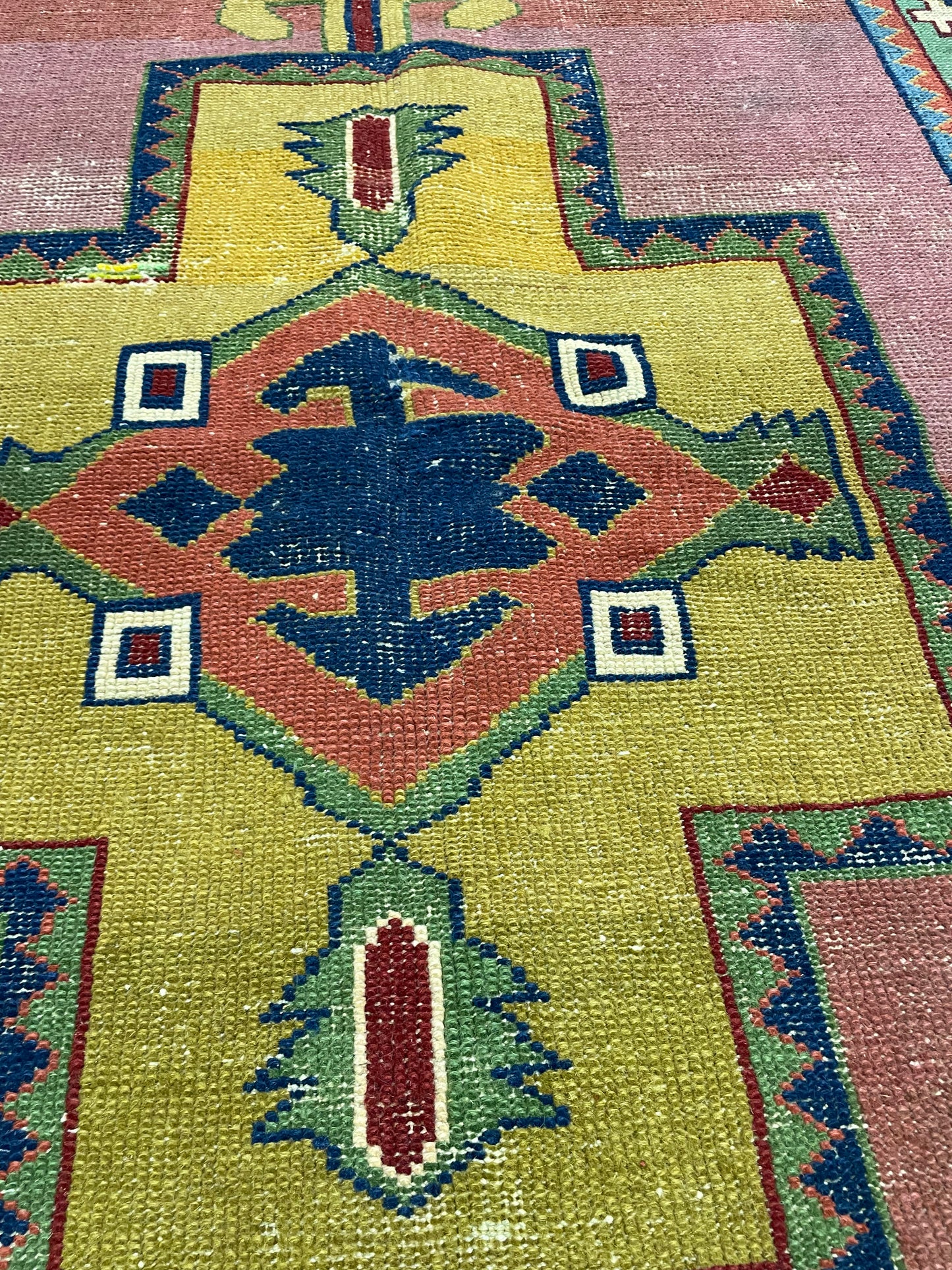 Hand-Knotted Wool Rug Turkish Oushak 4'5" x 6'6"