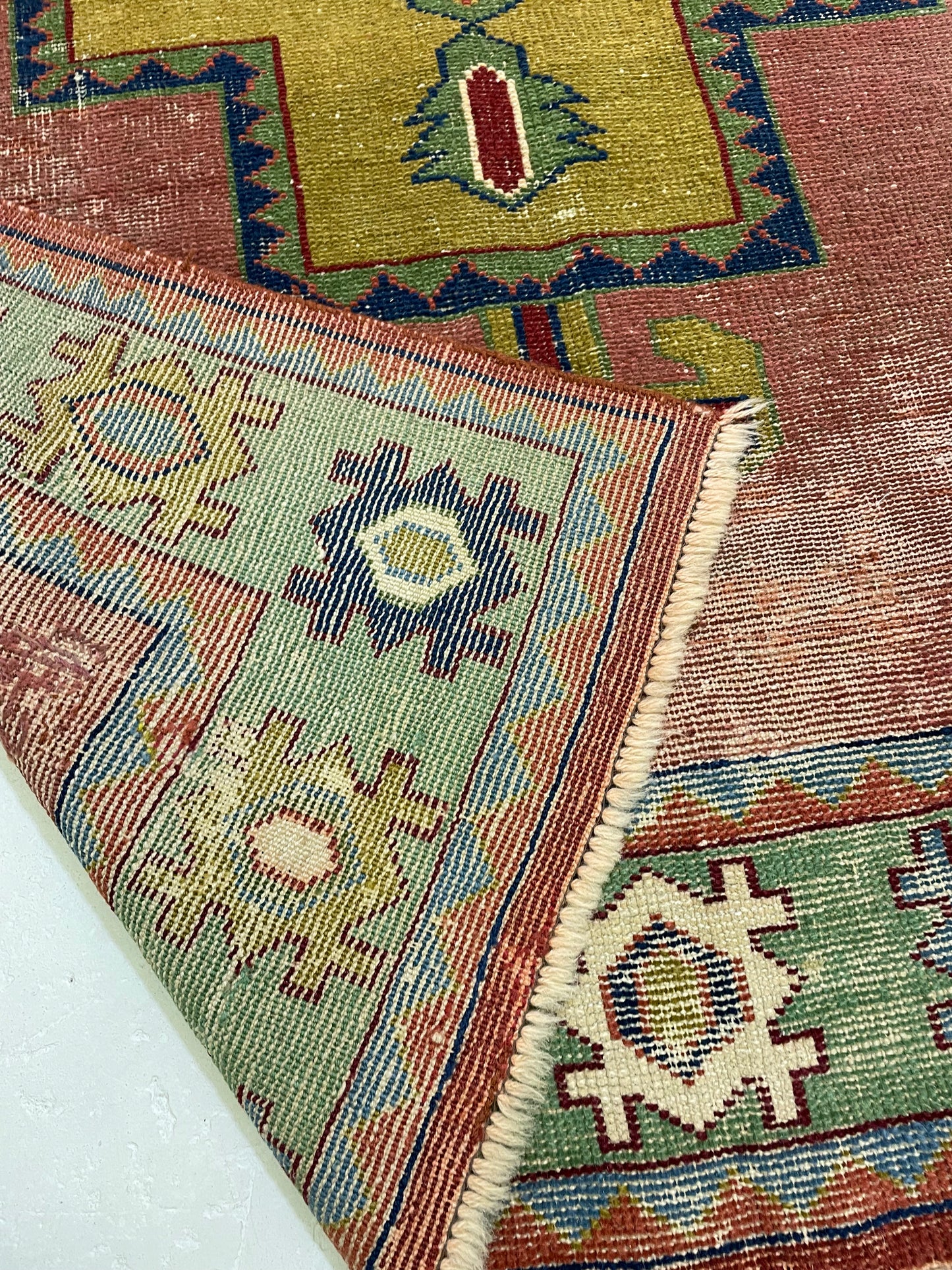 Hand-Knotted Wool Rug Turkish Oushak 4'5" x 6'6"