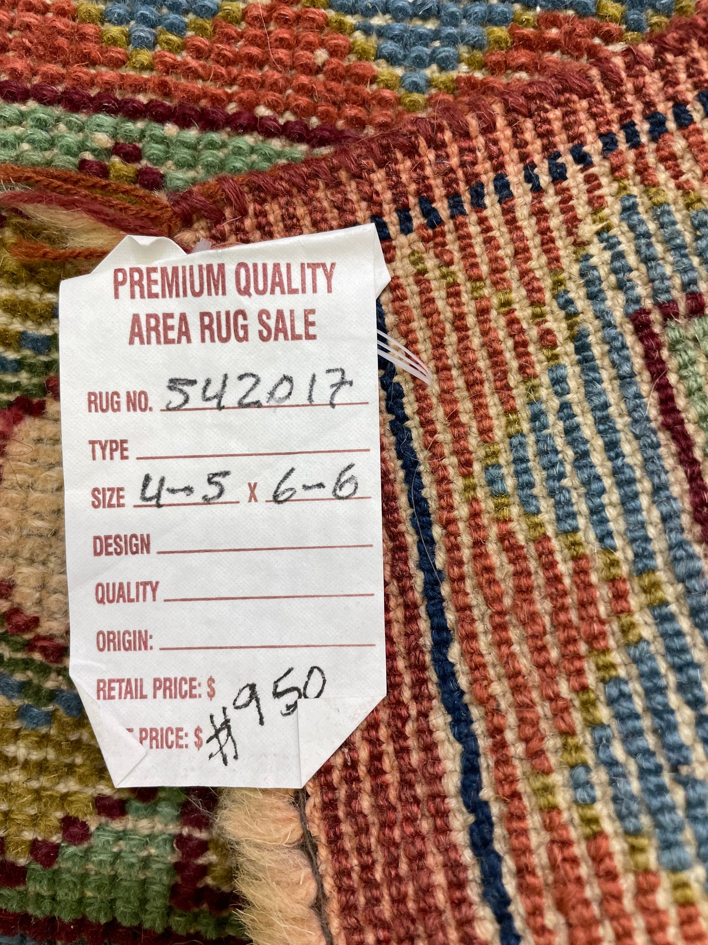 Hand-Knotted Wool Rug Turkish Oushak 4'5" x 6'6"