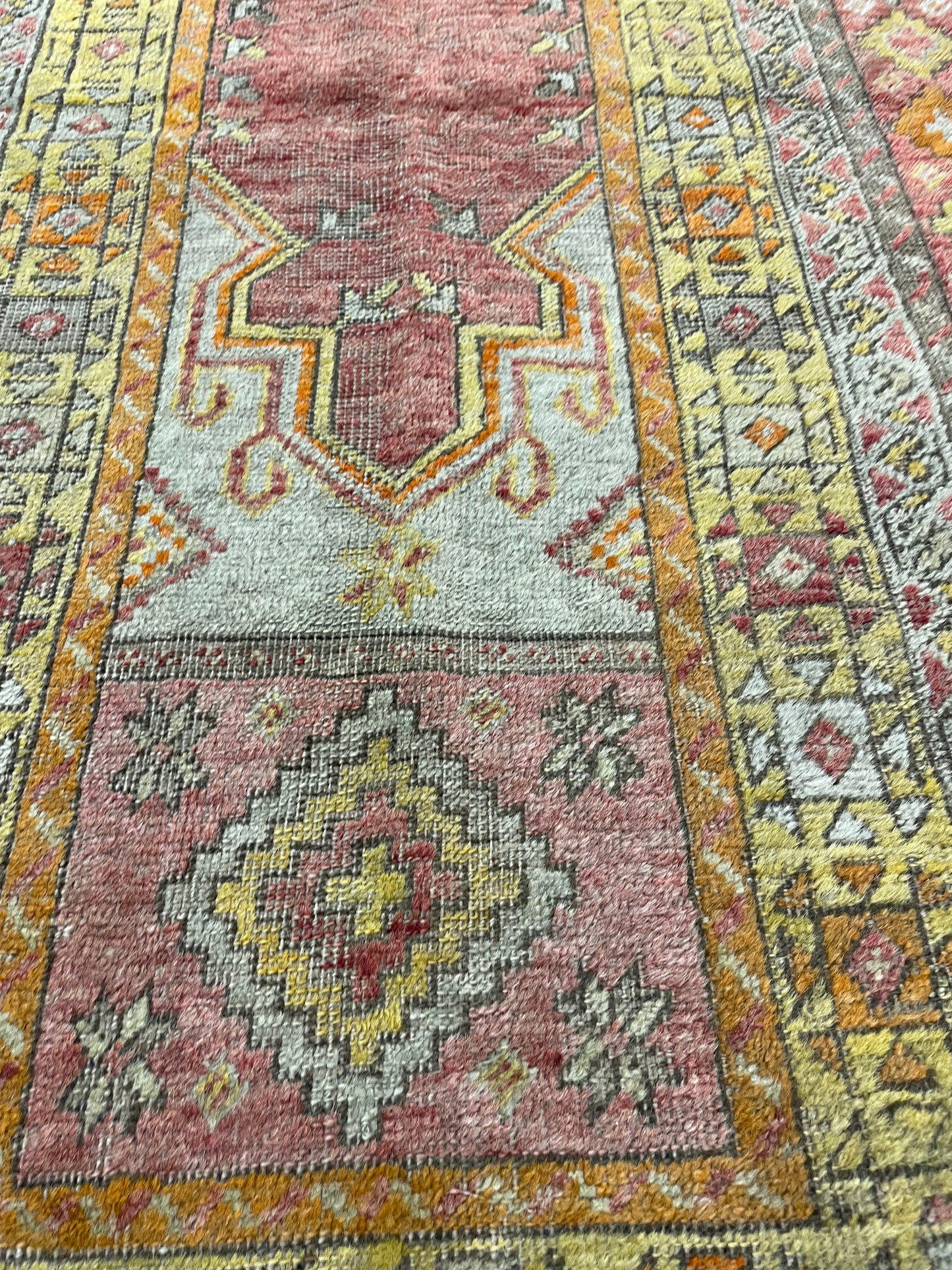 Hand-Knotted Wool Rug Turkish Oushak 3'6" x 5'10"