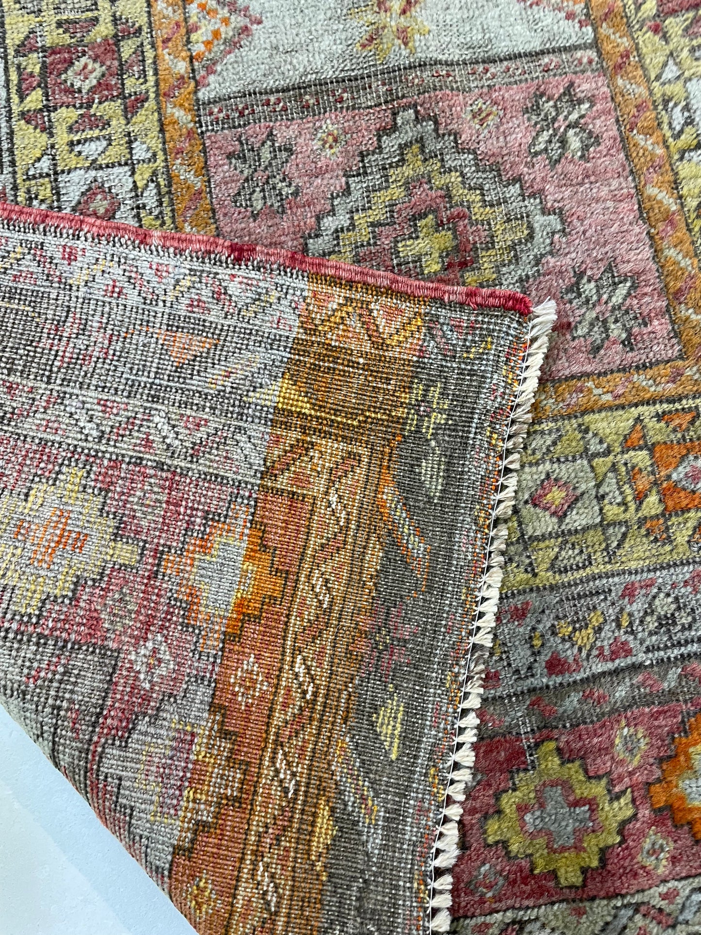 Hand-Knotted Wool Rug Turkish Oushak 3'6" x 5'10"