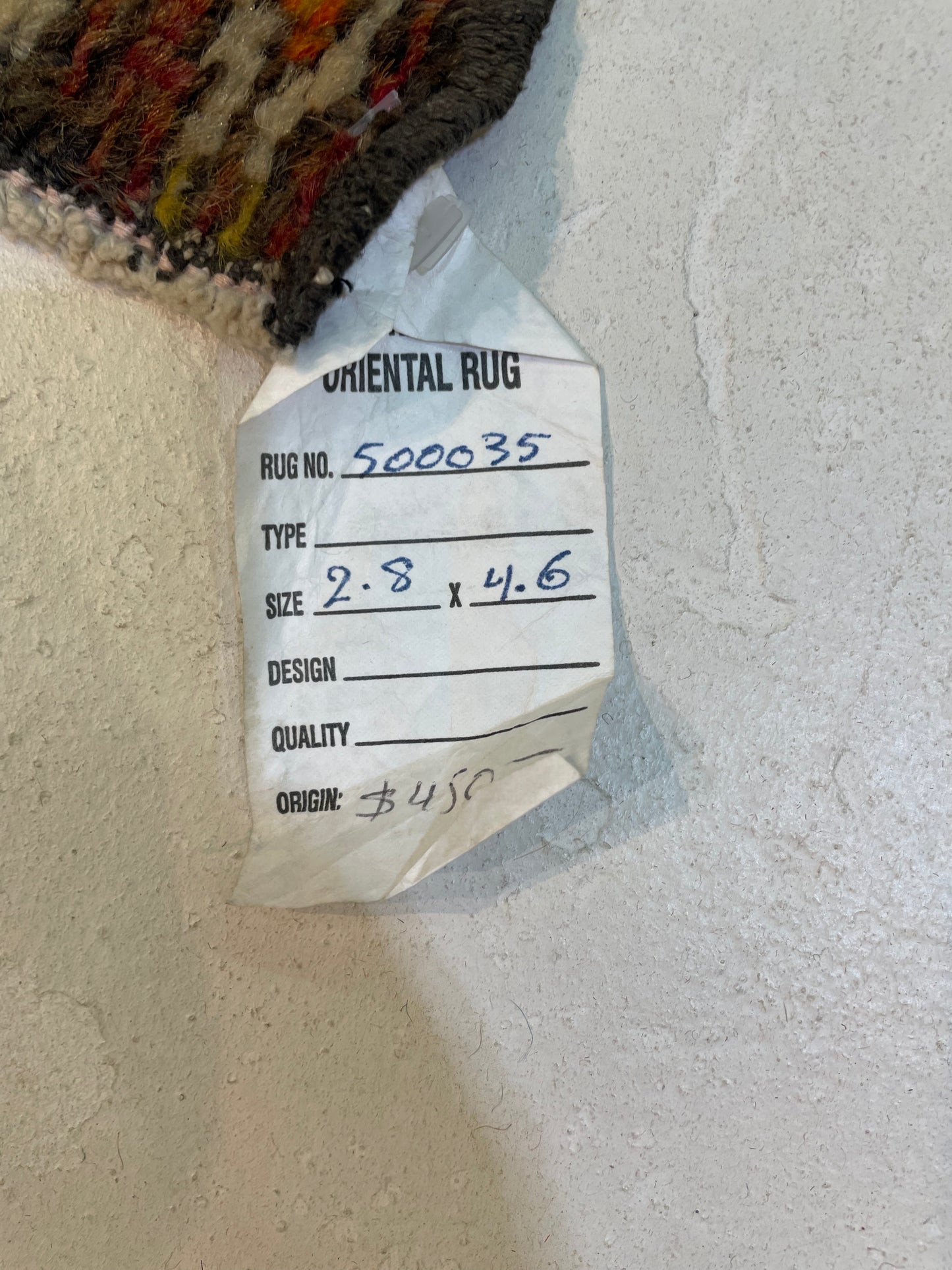 Hand-Knotted Wool Rug Turkish Oushak 2'8" x 4'6"