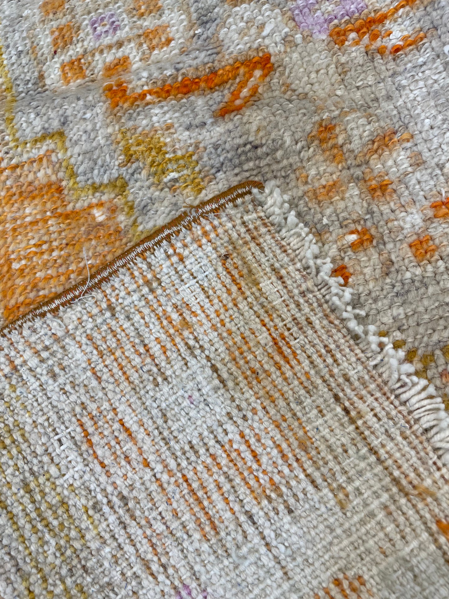 Hand-Knotted Wool Rug Turkish Oushak 2'6" x 4'1"