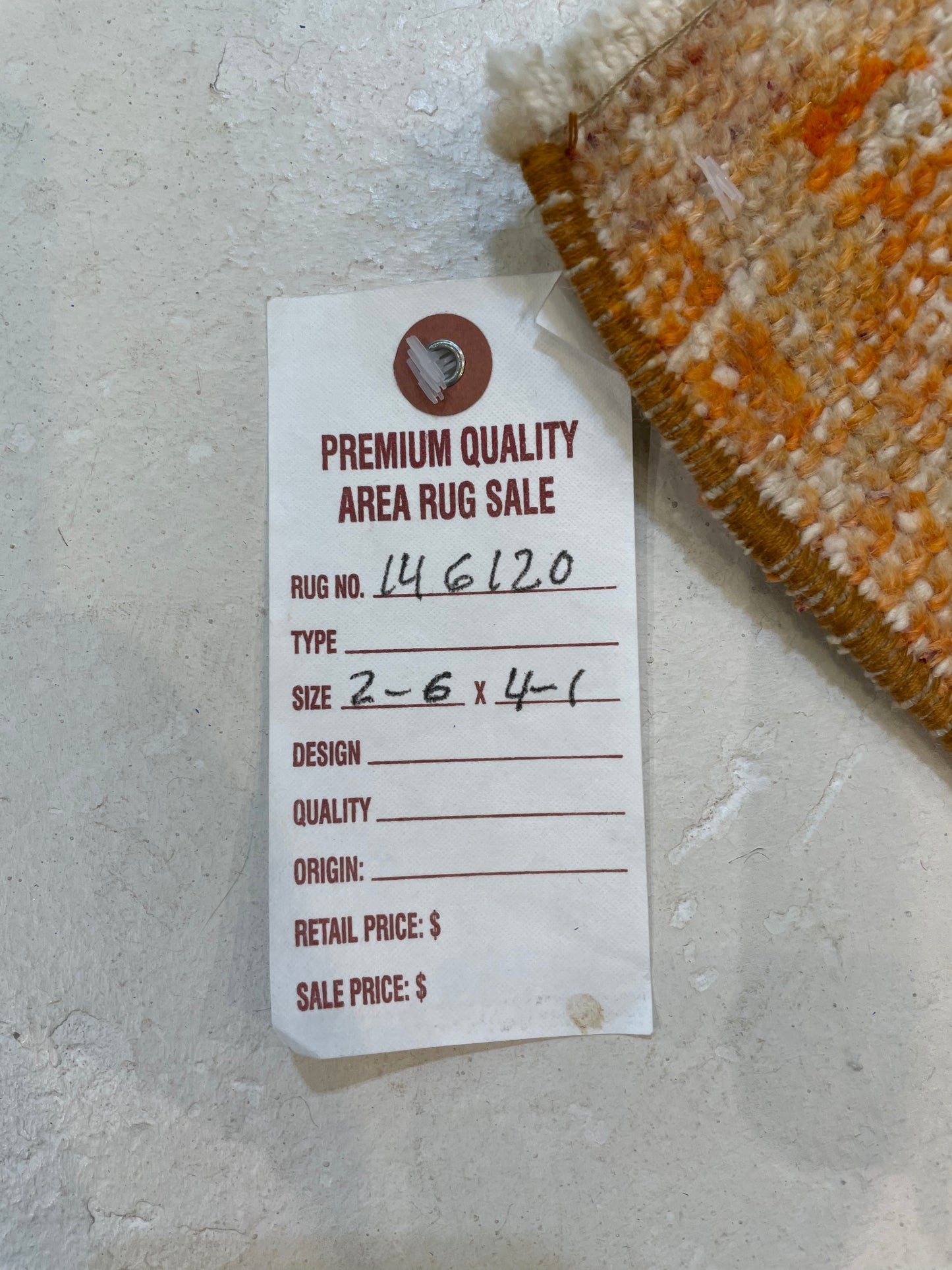 Hand-Knotted Wool Rug Turkish Oushak 2'6" x 4'1"