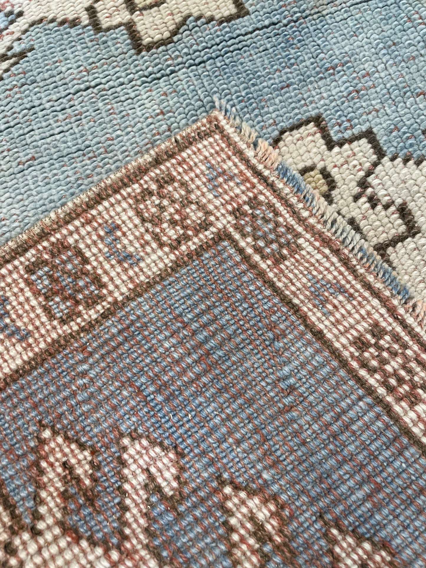 Hand-Knotted Wool Rug Turkish Oushak 2'7" x 3'9"