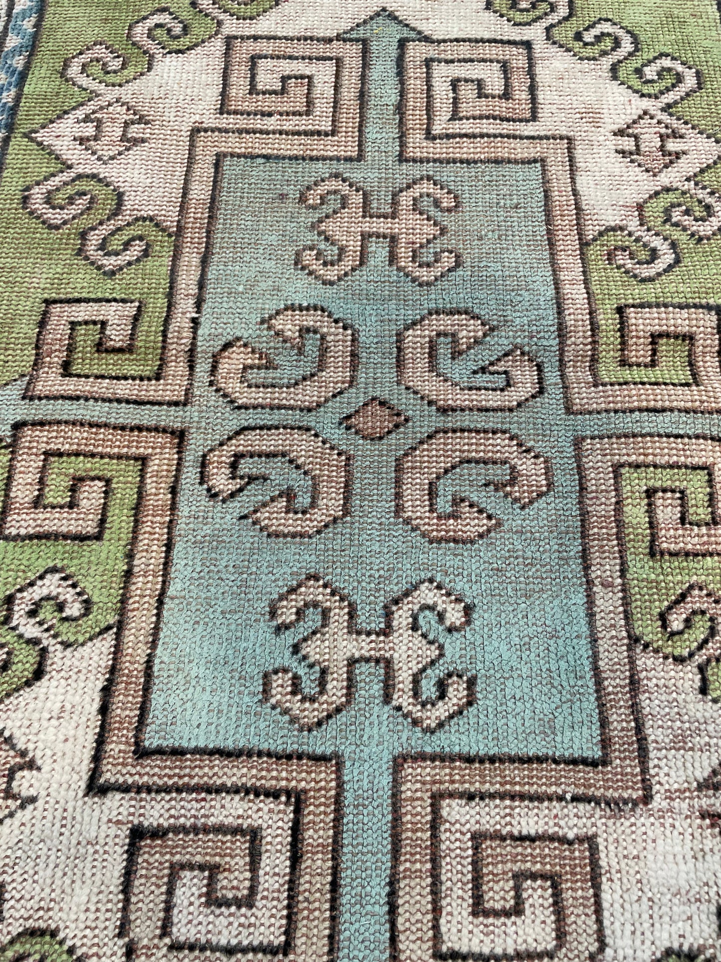 Hand-Knotted Wool Rug Turkish Oushak 2'11" x 4'4"