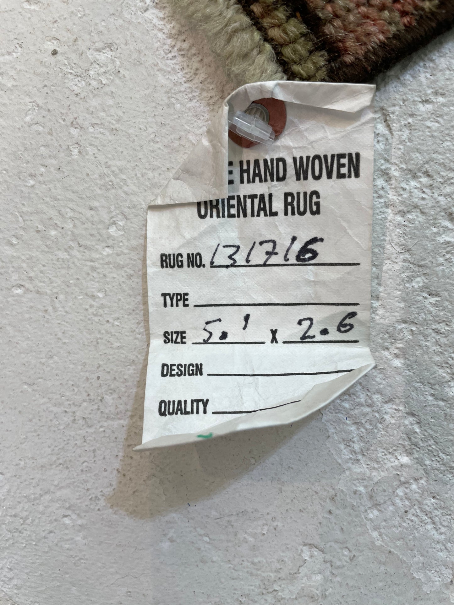 Hand-Knotted Wool Rug Turkish Oushak 2'6" x 5'1"