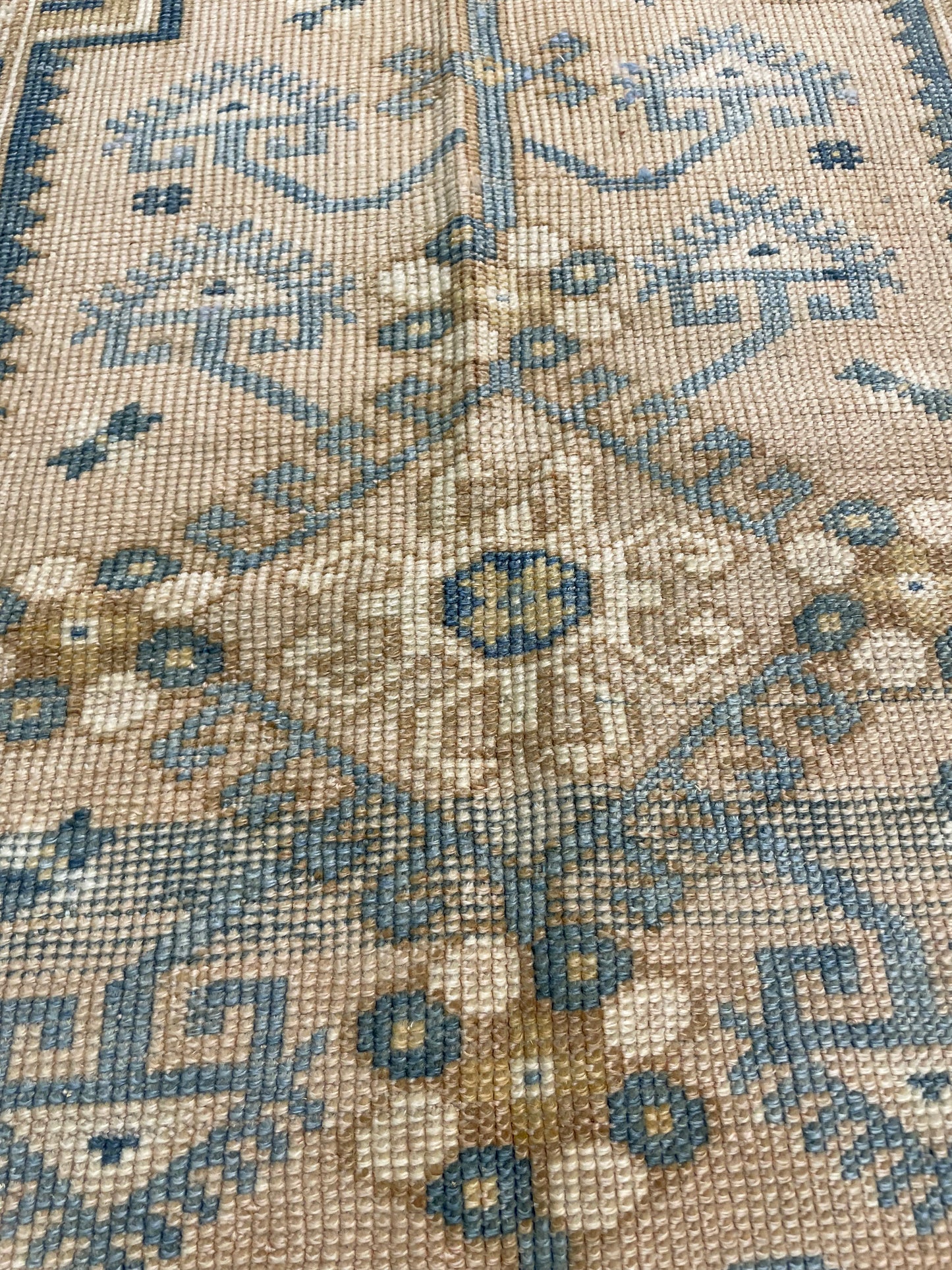 Hand-Knotted Wool Rug Turkish Oushak 2'2" x 3'10"