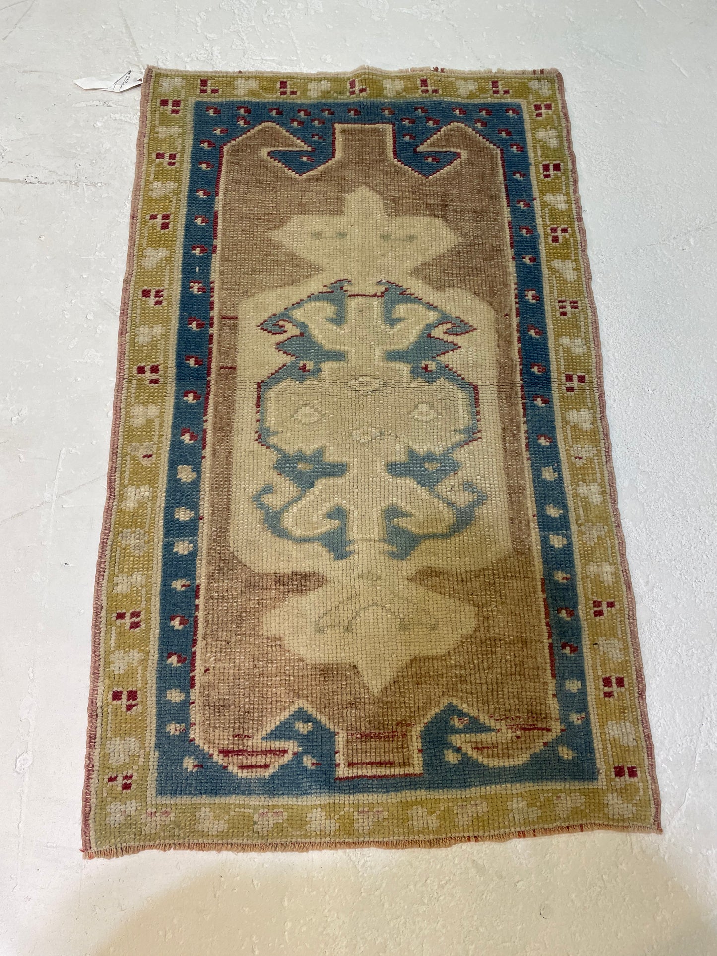 Hand-Knotted Wool Rug Turkish Oushak 2'2" x 3'6"