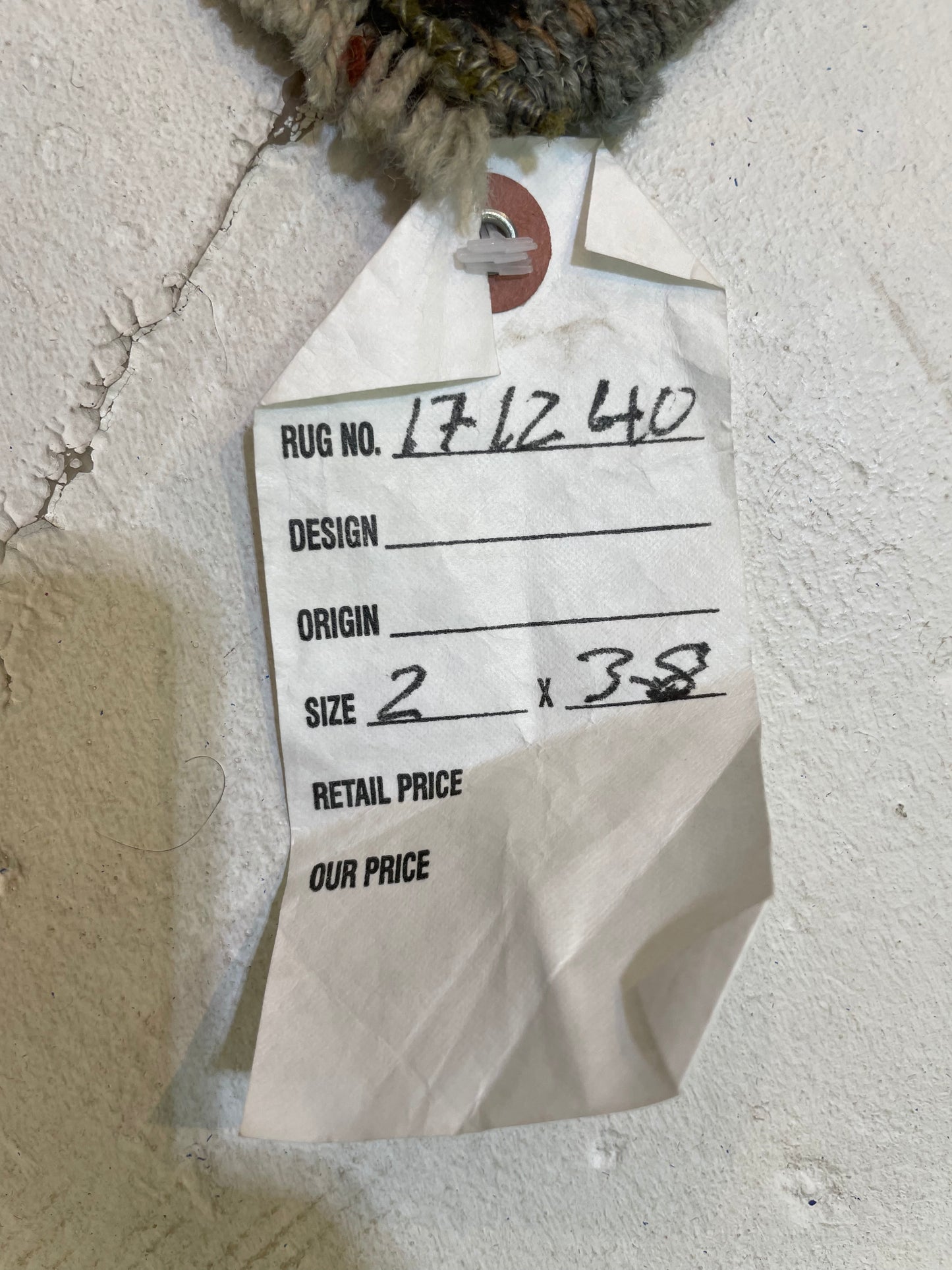 Hand-Knotted Wool Rug Turkish Oushak 2' x 3'8"