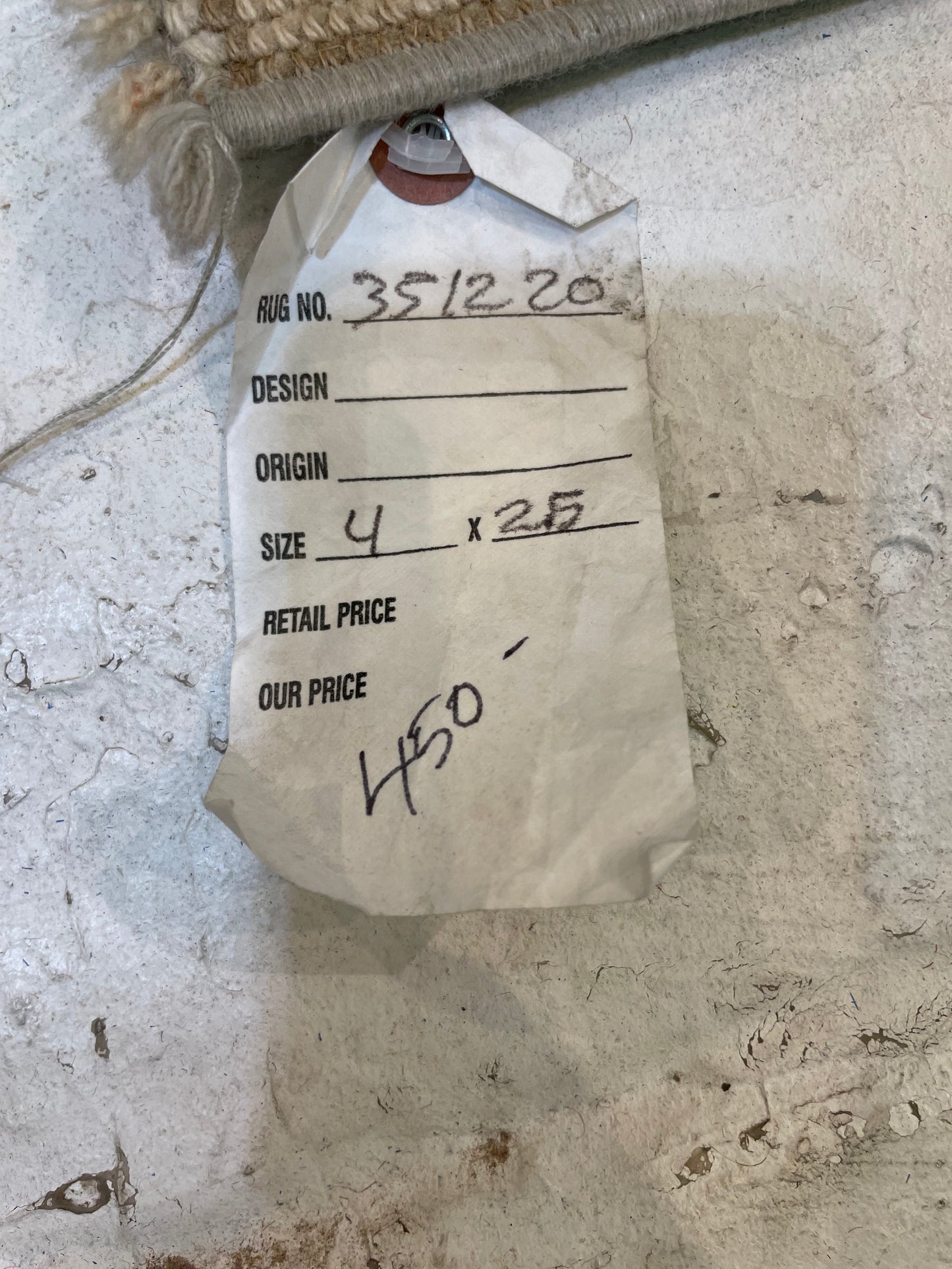 Hand-Knotted Wool Rug Turkish Oushak 2'5" x 4'