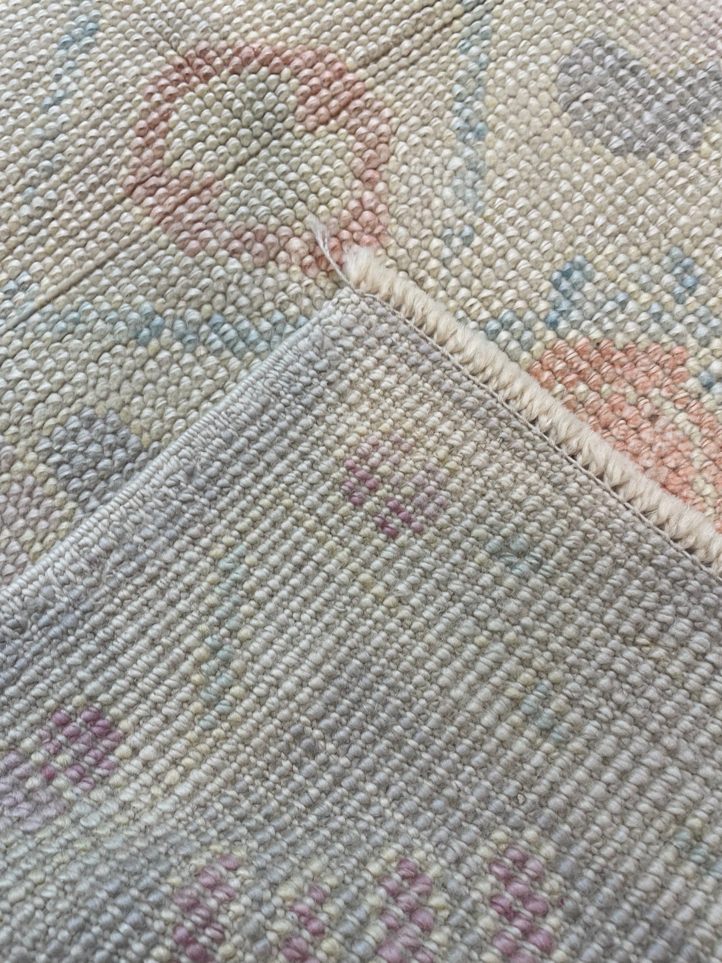 Hand-Knotted Wool Rug Turkish Oushak 2'5" x 3'8"