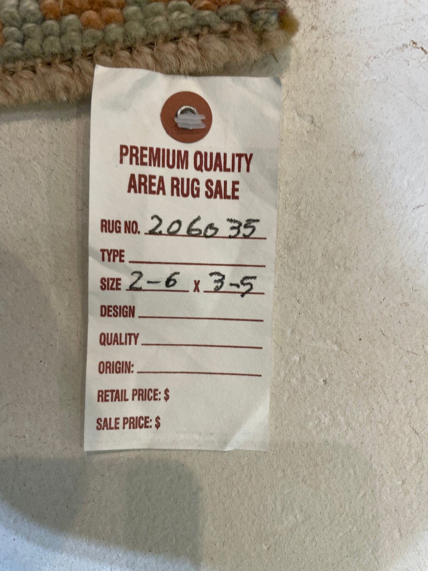 Hand-Knotted Wool Rug Turkish Oushak 2'6" x 3'5"