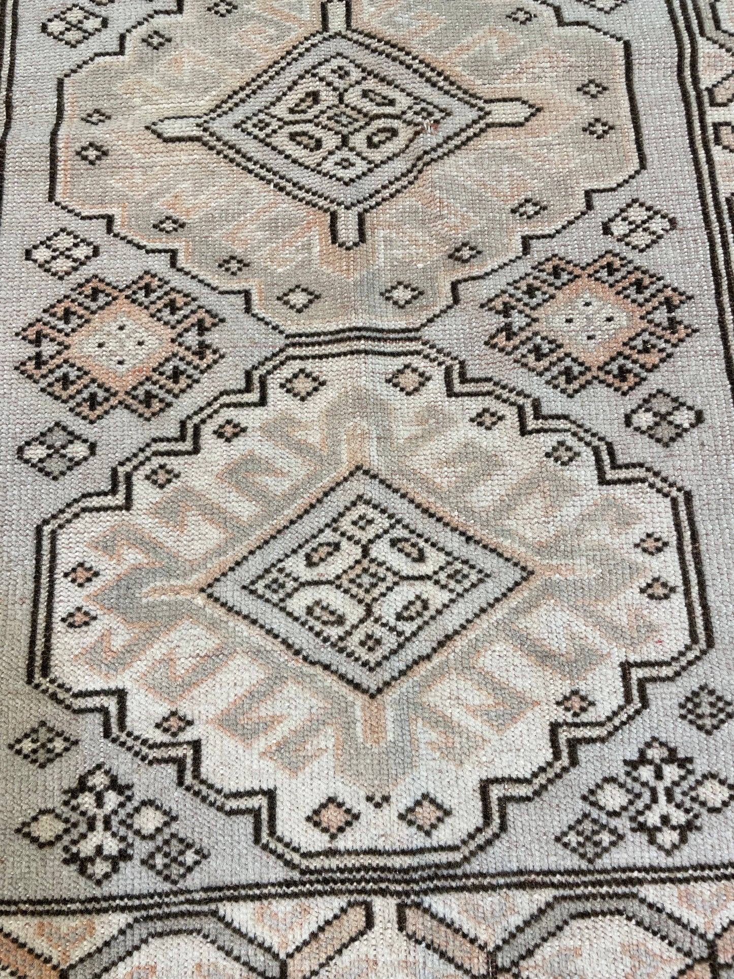 Hand-Knotted Wool Rug Turkish Oushak 2'7" x 3'11"