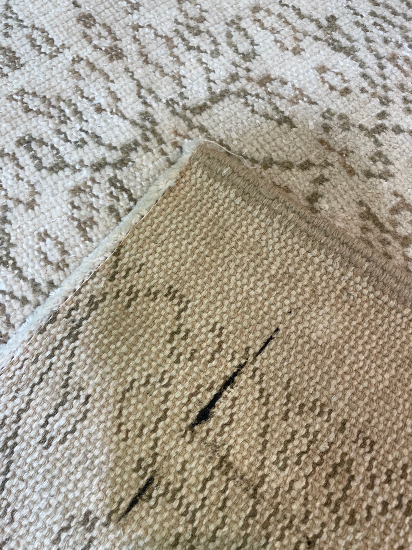 Hand-Knotted Wool Rug Turkish Oushak 2'5" x 2'10"