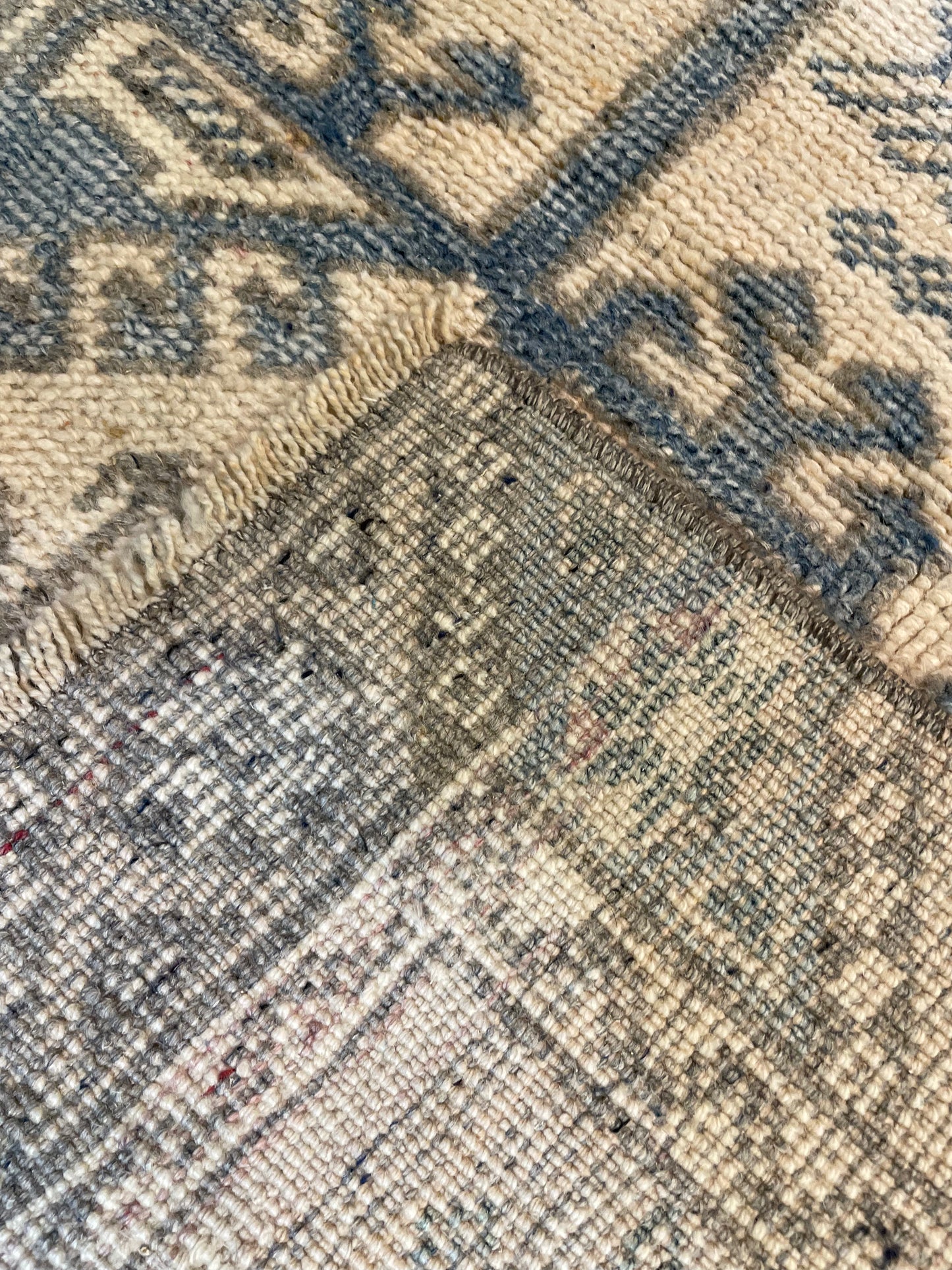 Hand-Knotted Wool Rug Turkish Oushak 2'4" x 3'9"