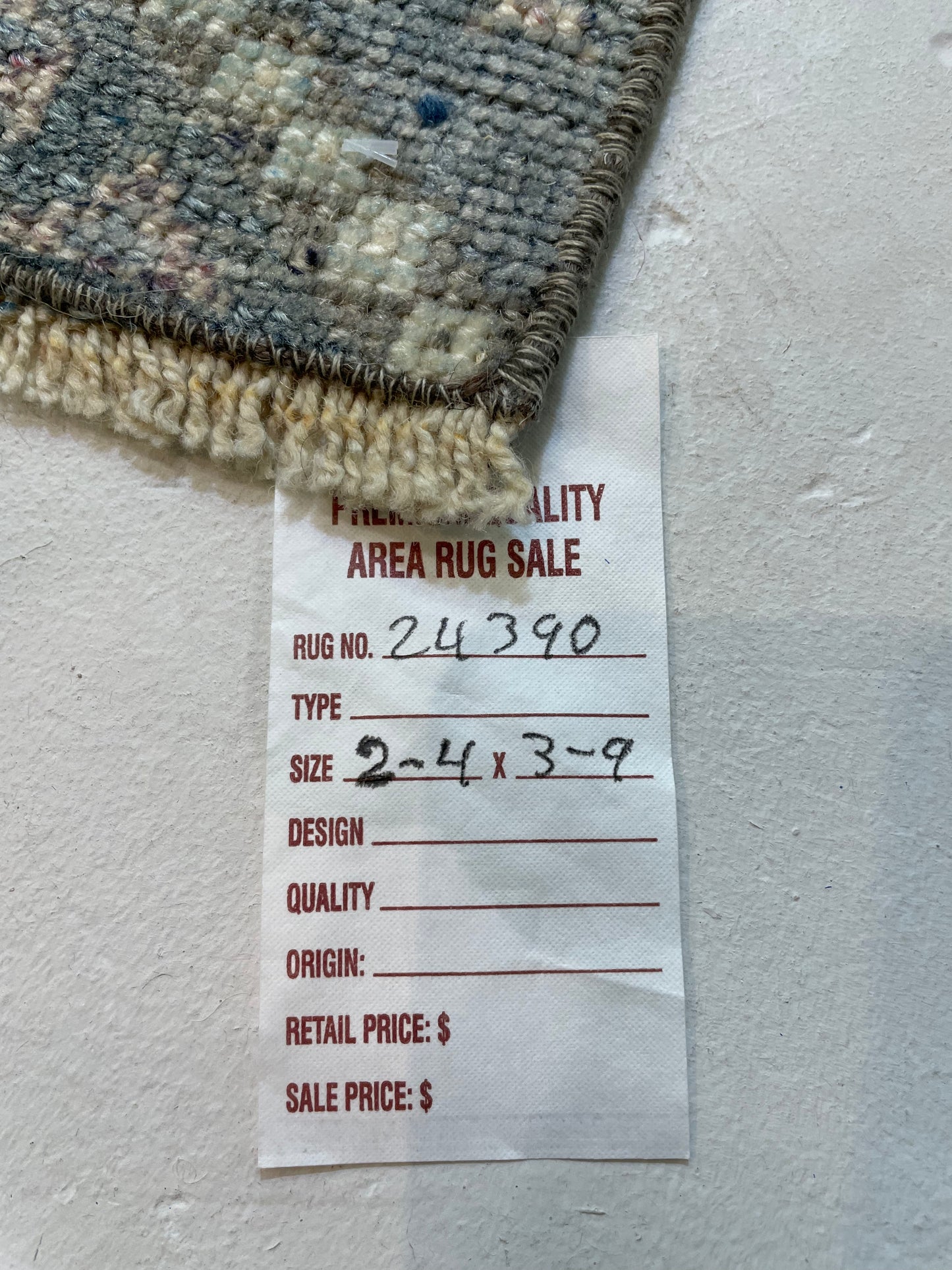 Hand-Knotted Wool Rug Turkish Oushak 2'4" x 3'9"