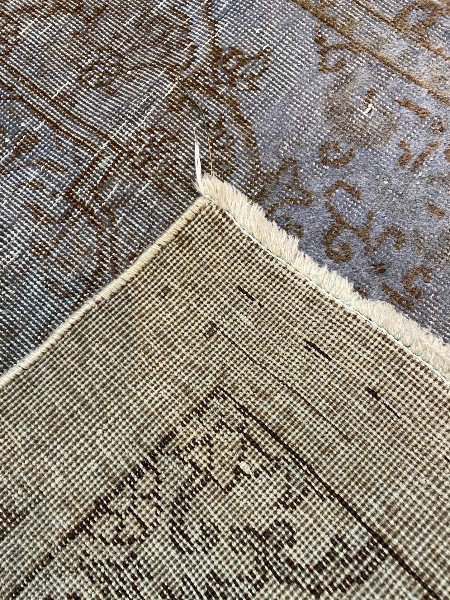 Hand-Knotted Wool Rug Turkish Oushak 2'8" x 4'3"