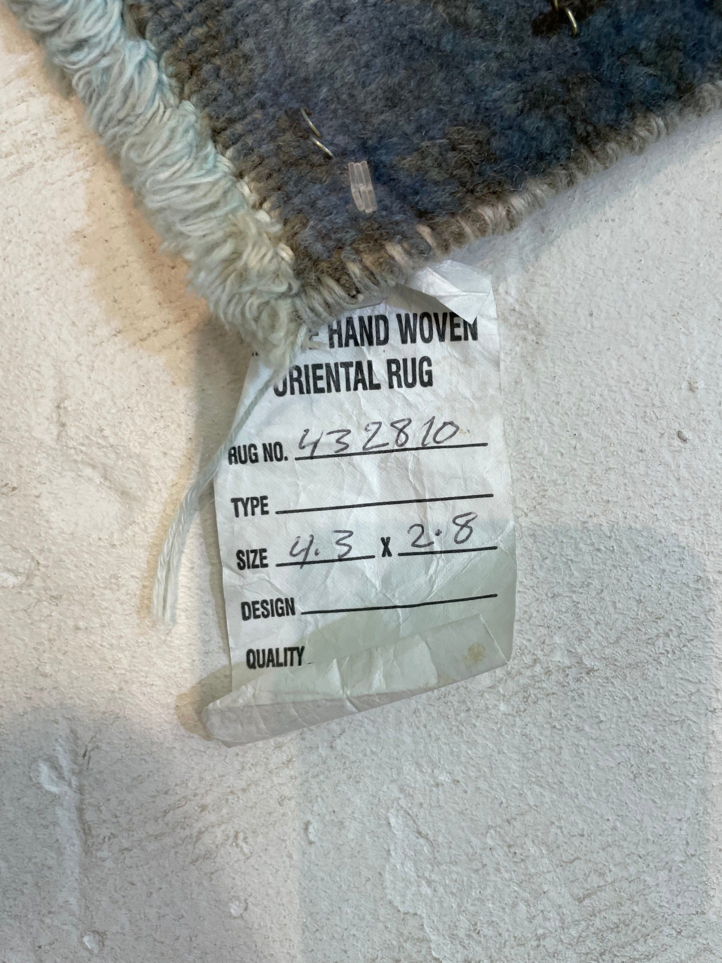 Hand-Knotted Wool Rug Turkish Oushak 2'8" x 4'3"