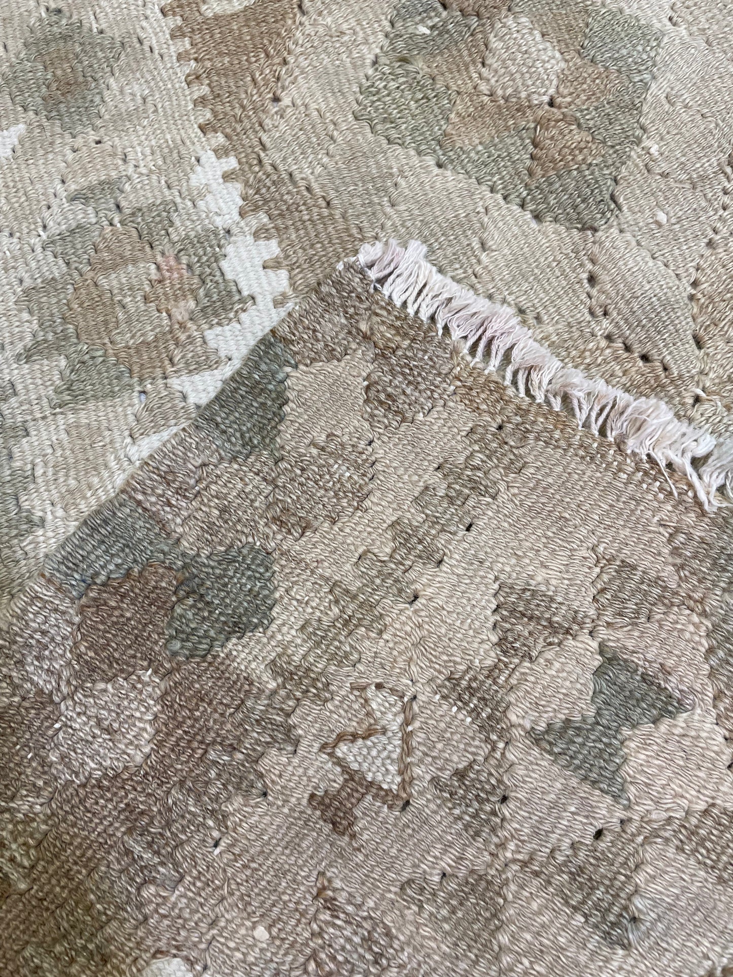 Hand-Knotted Wool Rug Turkish Oushak 3'1" x 5'6"