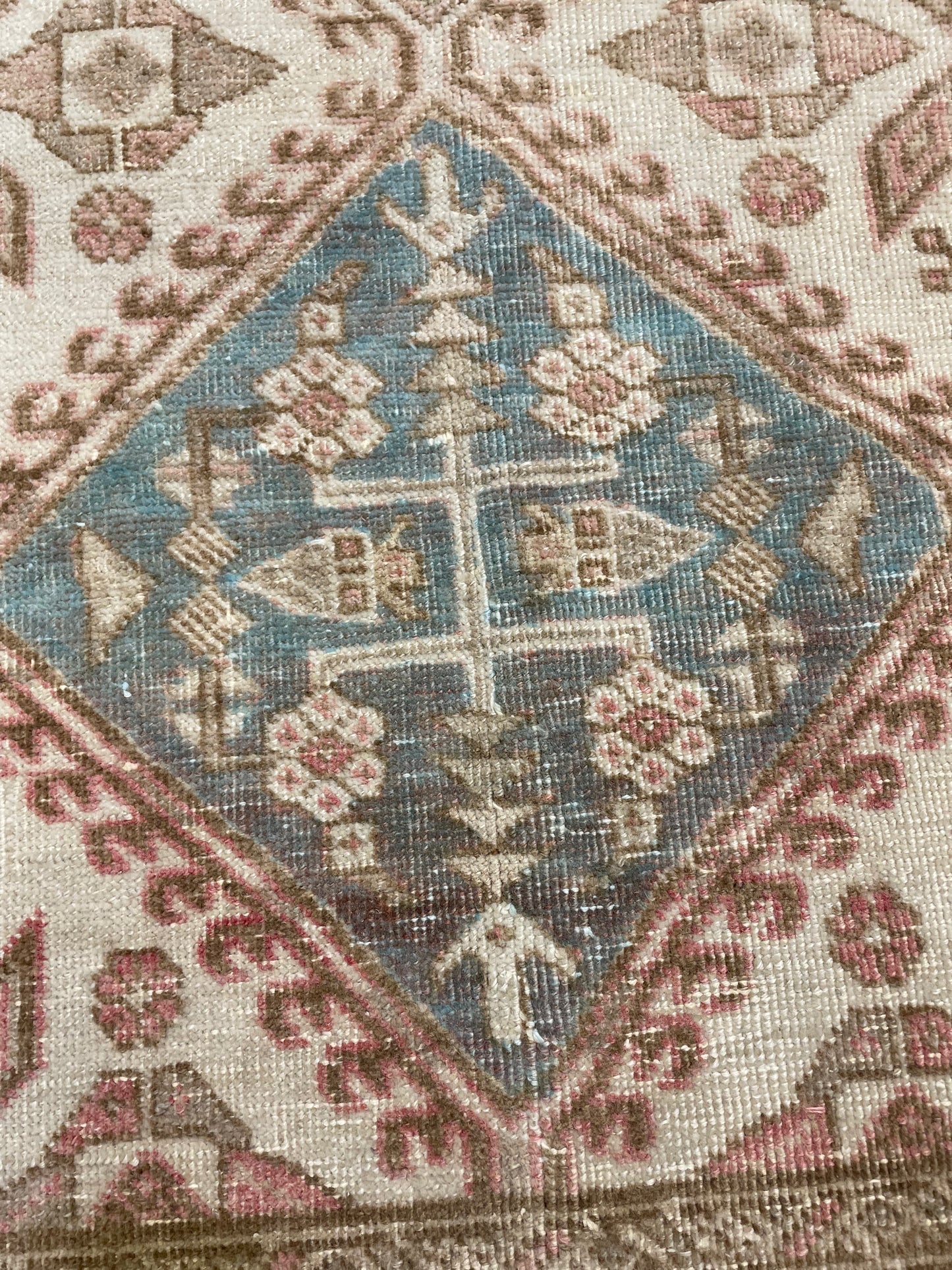 Hand-Knotted Wool Rug Turkish Oushak 3'4" x 4'8"
