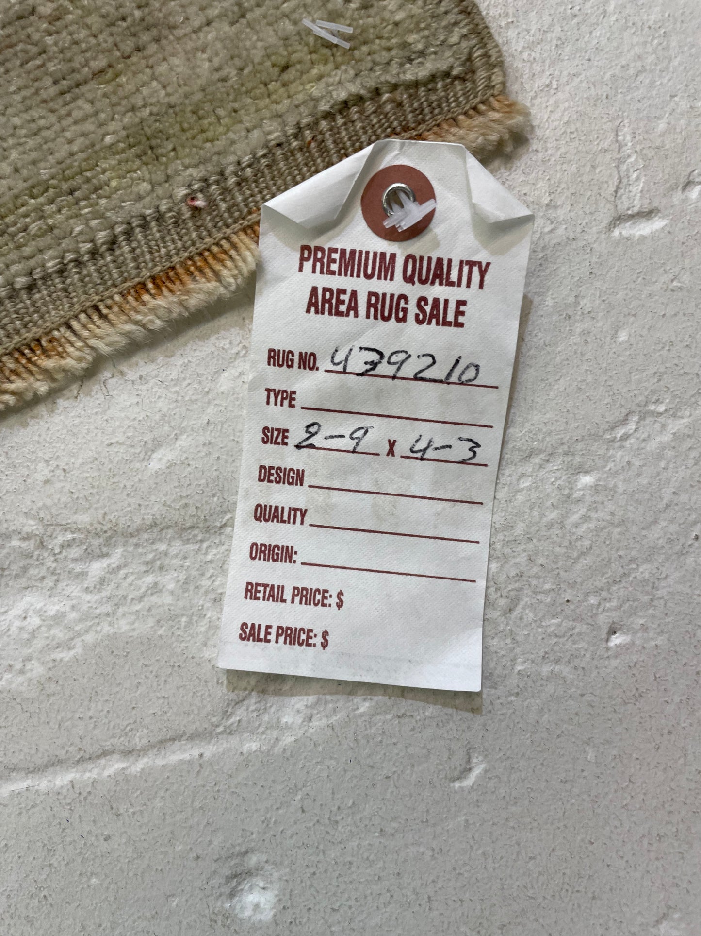 Hand-Knotted Wool Rug Turkish Oushak 2'9" x 4'3"