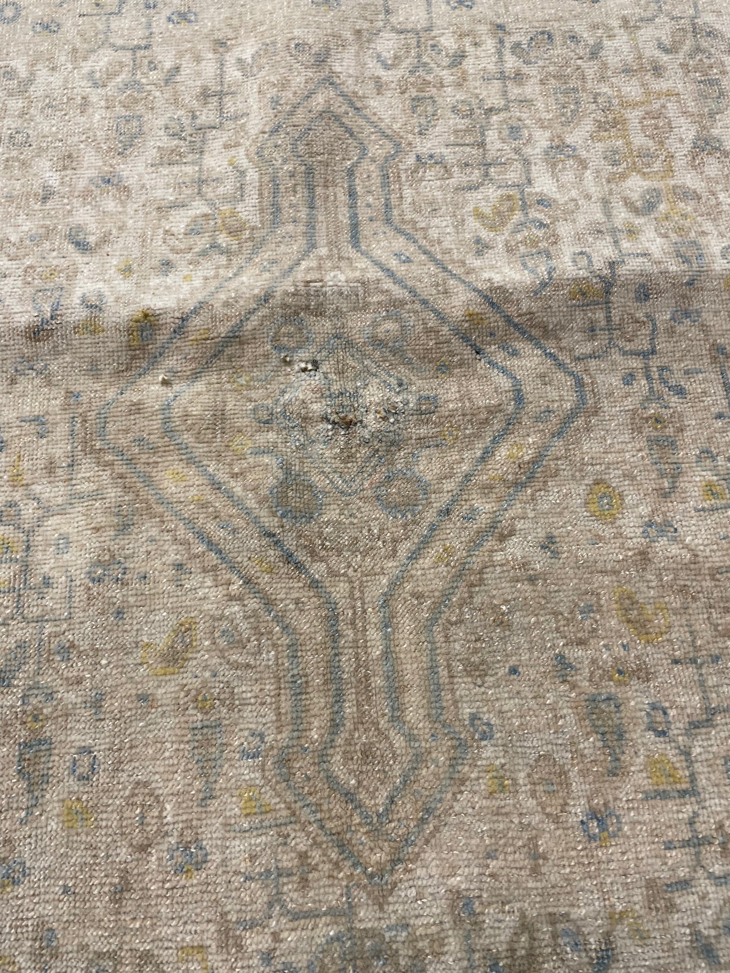 Hand-Knotted Wool Rug Turkish Oushak 3'3" x 5'2"