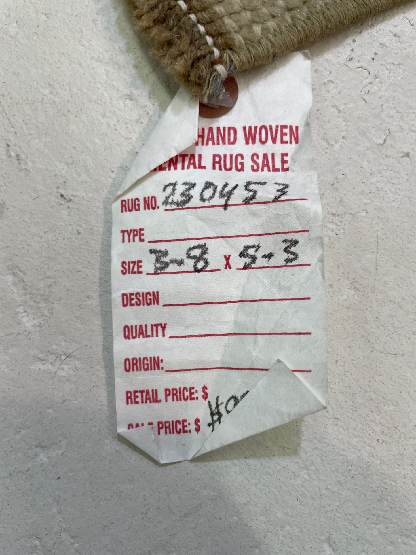 Hand-Knotted Wool Rug Turkish Oushak 3'8" x 5'3"