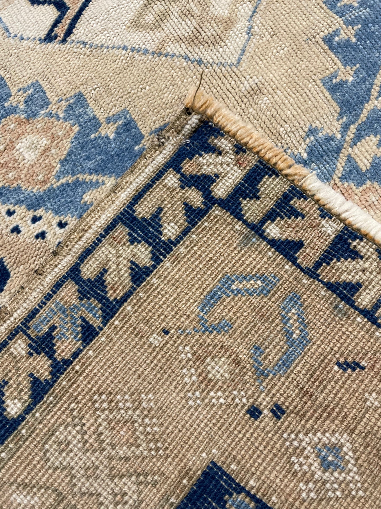 Hand-Knotted Wool Rug Turkish Oushak 3'3" x 5'3"