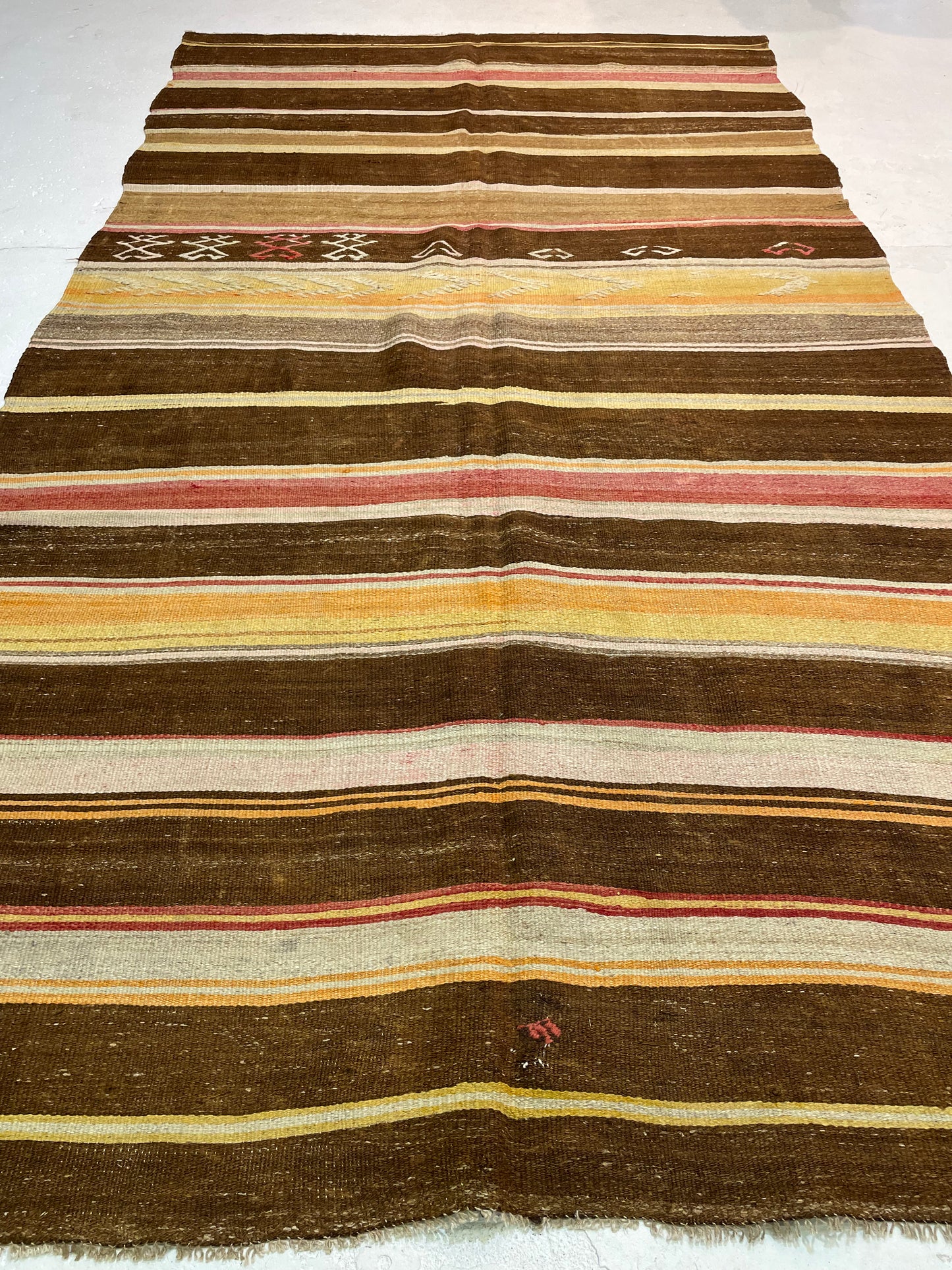 Hand-Knotted Wool Rug Turkish Oushak 6'2" x 11'2"