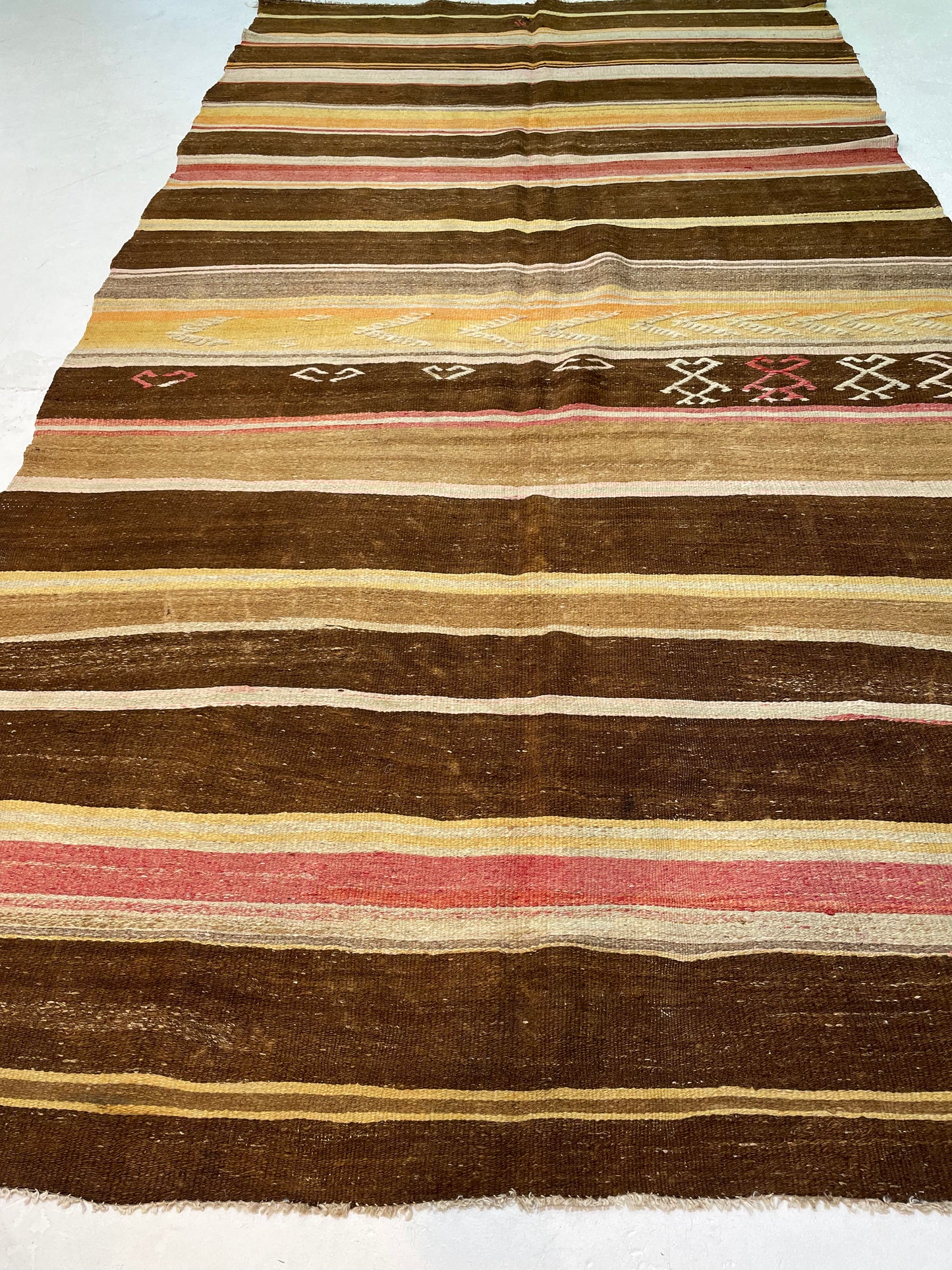 Hand-Knotted Wool Rug Turkish Oushak 6'2" x 11'2"