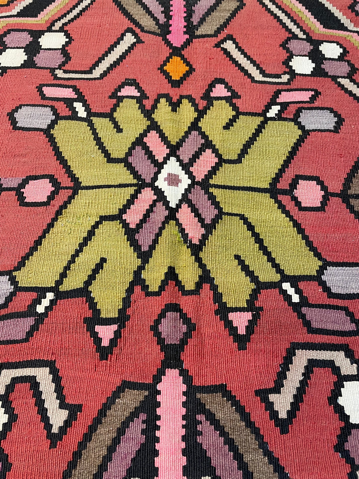 Hand-Knotted Wool Gallery Size Turkish Oushak 5'10" x 12'2"