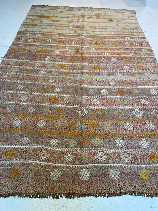Hand-Knotted Wool Gallery Size Turkish Oushak 3'10" x 9'6"