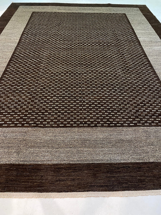 Hand-Knotted Wool Rug Turkish Oushak 9'4" x 11'9"